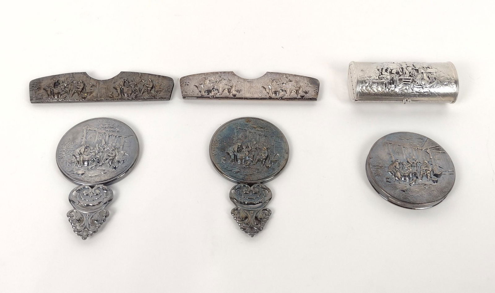 6 Pcs Silverplate incl Compact (1 of 7)