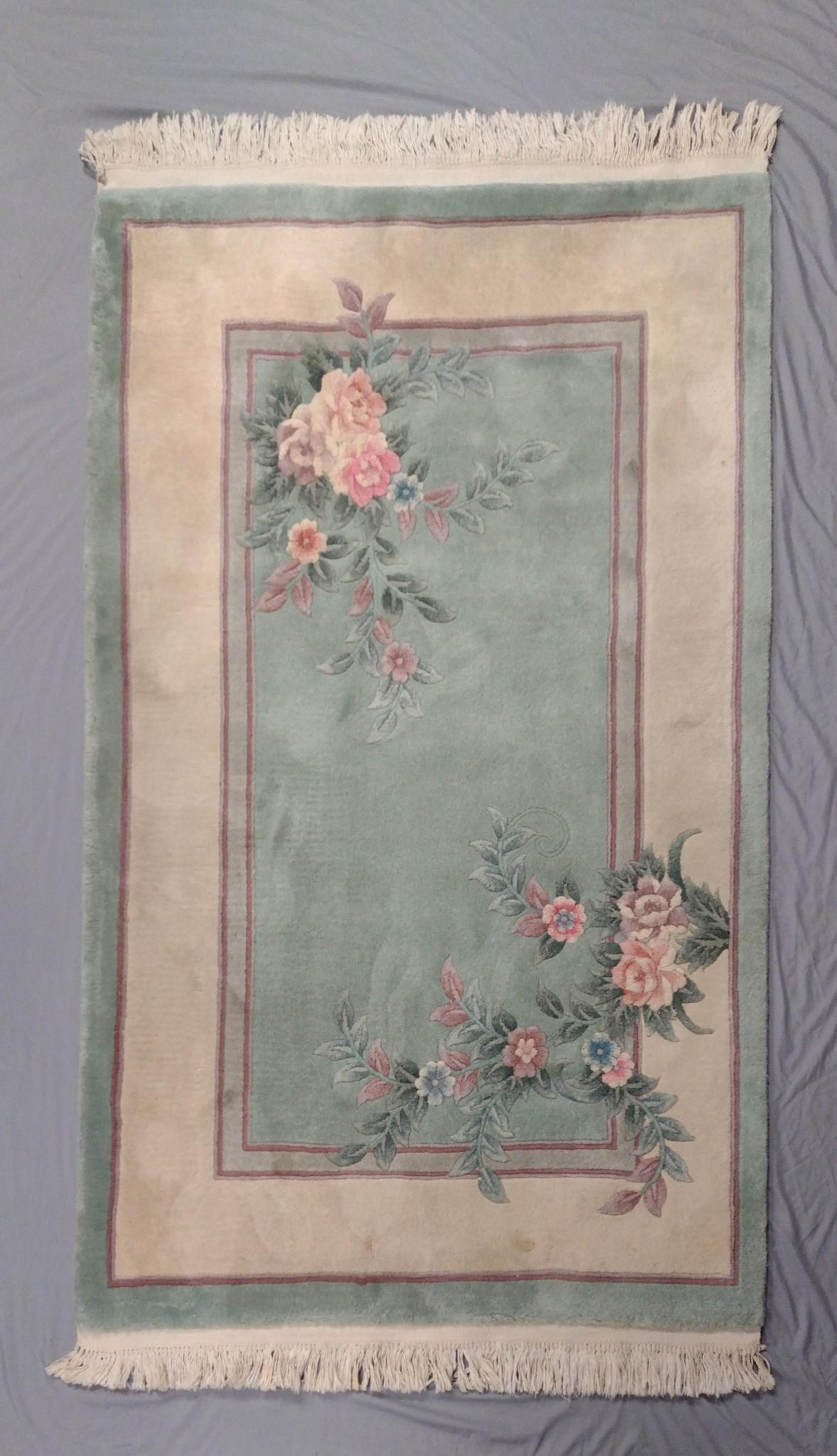 Chinese Carved Area Rug (1 of 2)