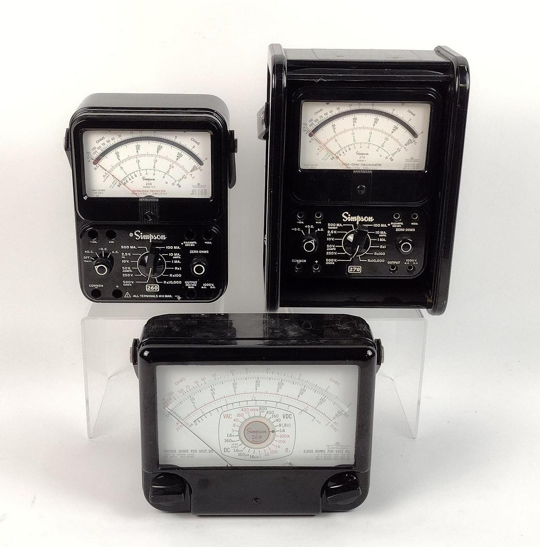 3 Simpson Volt Meters (1 of 4)