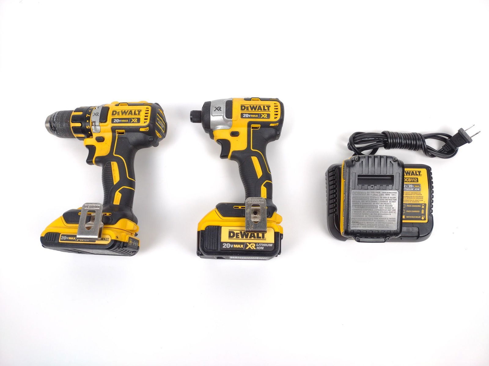 DeWalt 20V Drill, Impact Driver, charger (1 of 5)