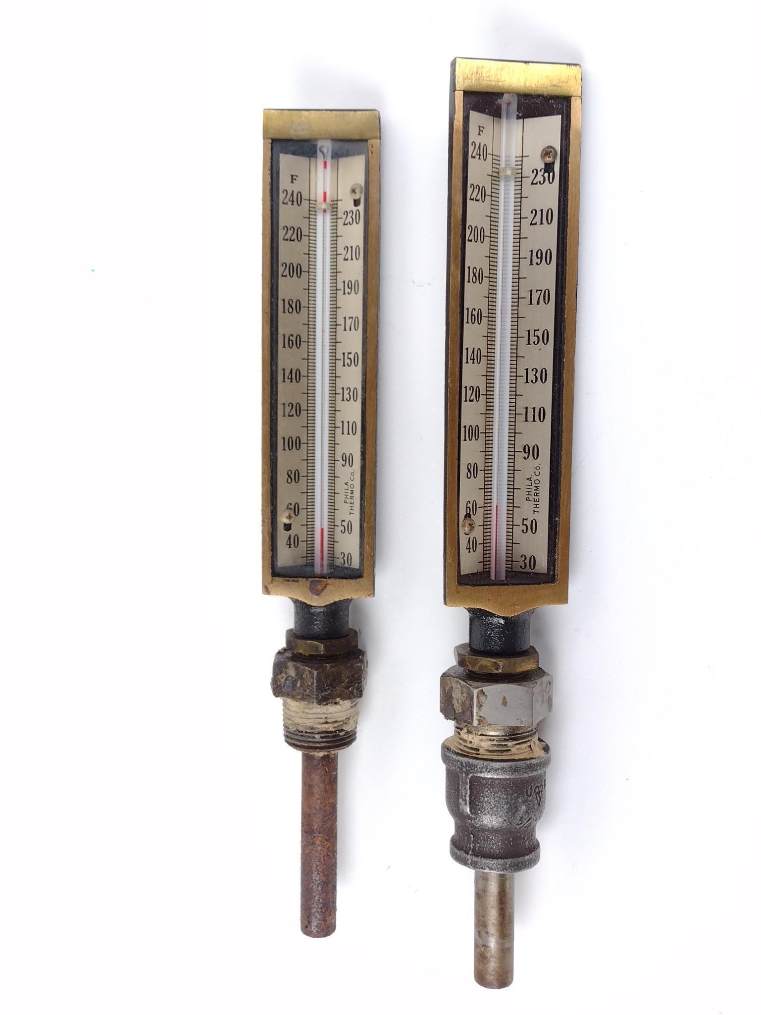 2 Phila Thermo Co Oil Drip Thermometers (1 of 4)