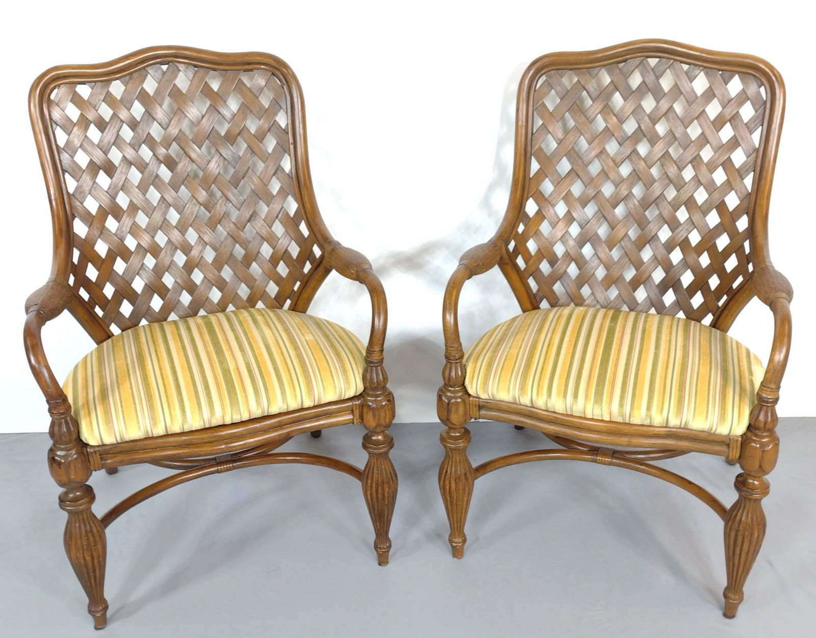 Pair of Rattan Arm Chairs (1 of 5)