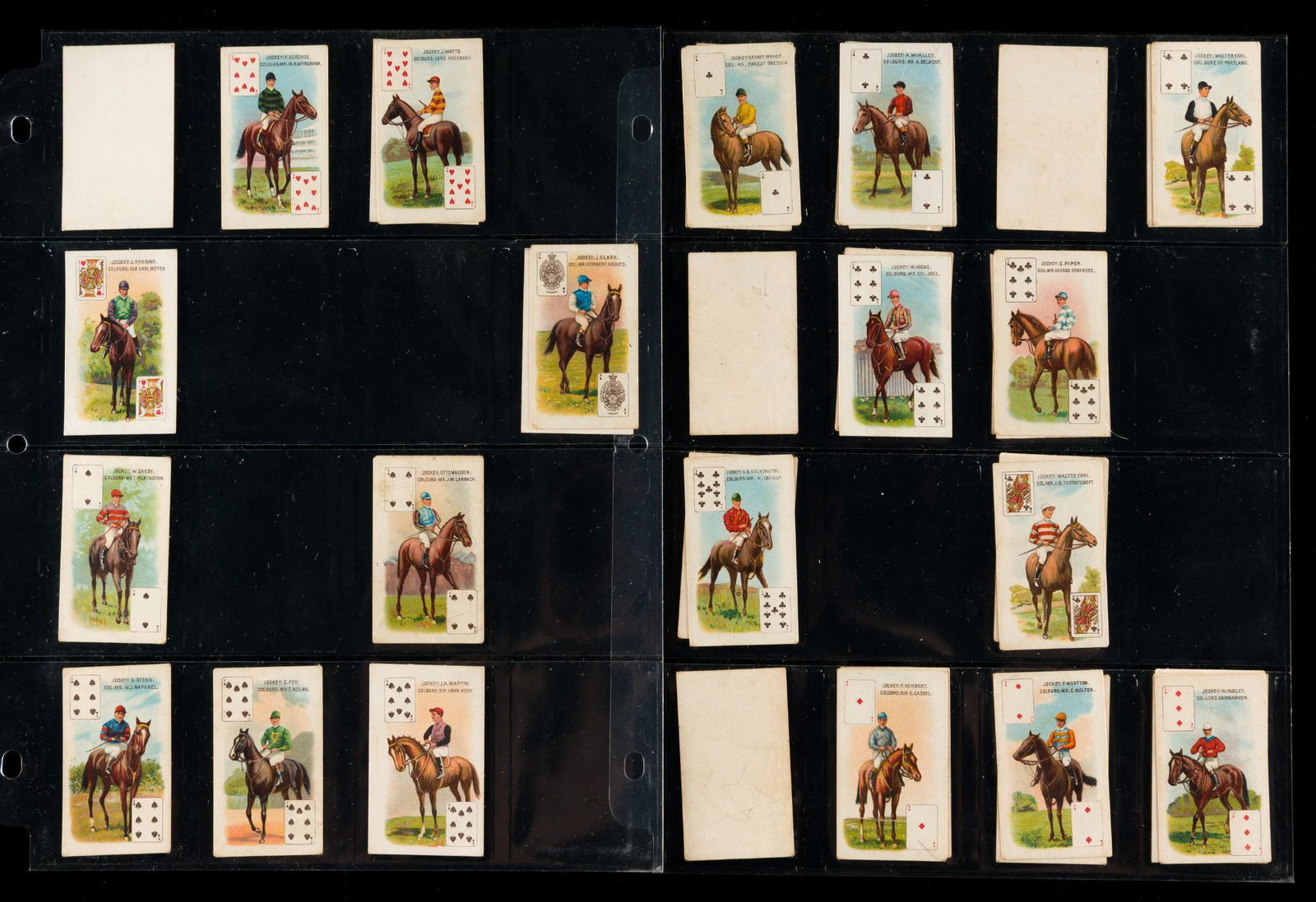 Jockeys and Owners Colours - PC Inset Cigarette Cards (1 of 2)