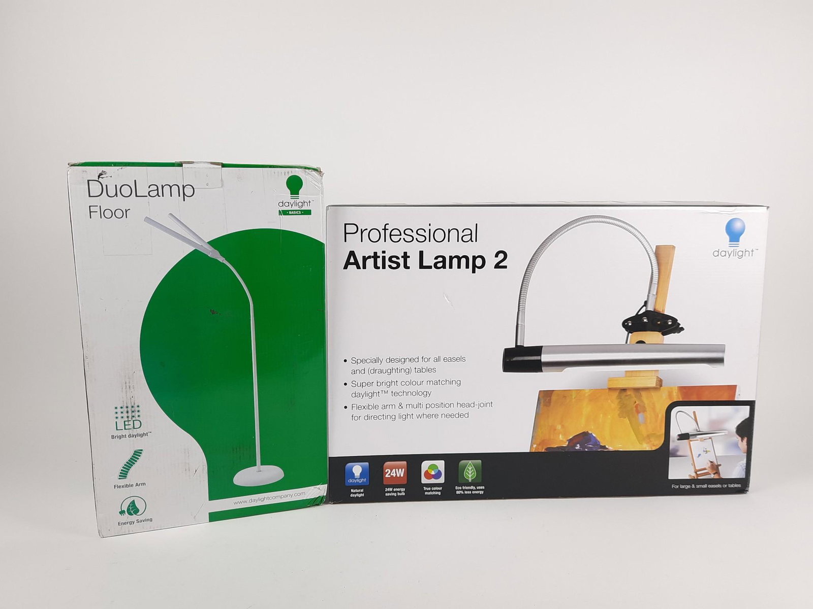 2 Lamps incl Duo Floor Lamp and Daylight Artist Lamp 2: 700 to 1800 I'm Lumen output. LR IMPORTANT: Before bidding, please read the terms and conditions. When you registered for the auction you agreed to these terms and will be required to comply with them