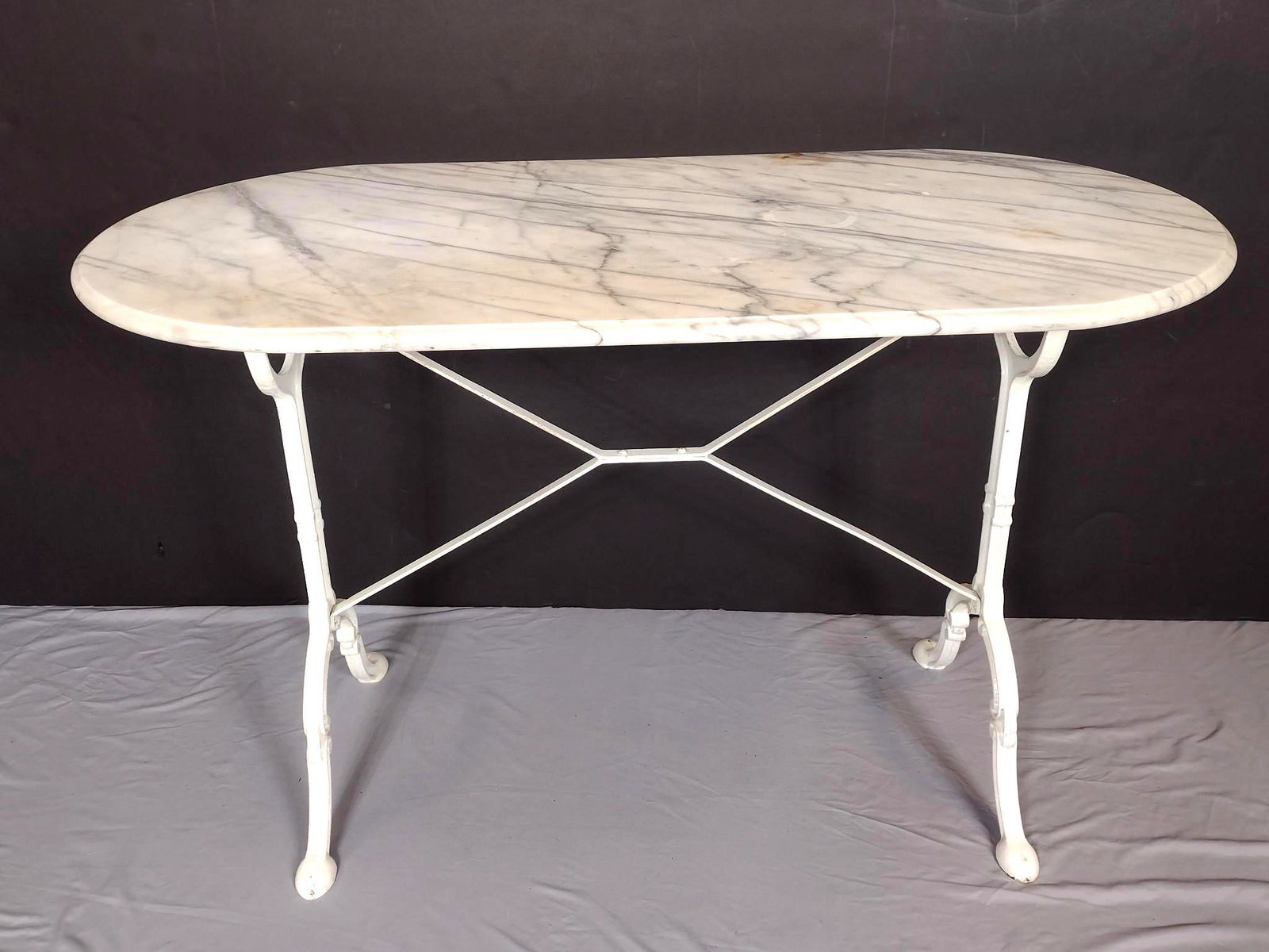 Marble Top Table With Metal Base (1 of 6)