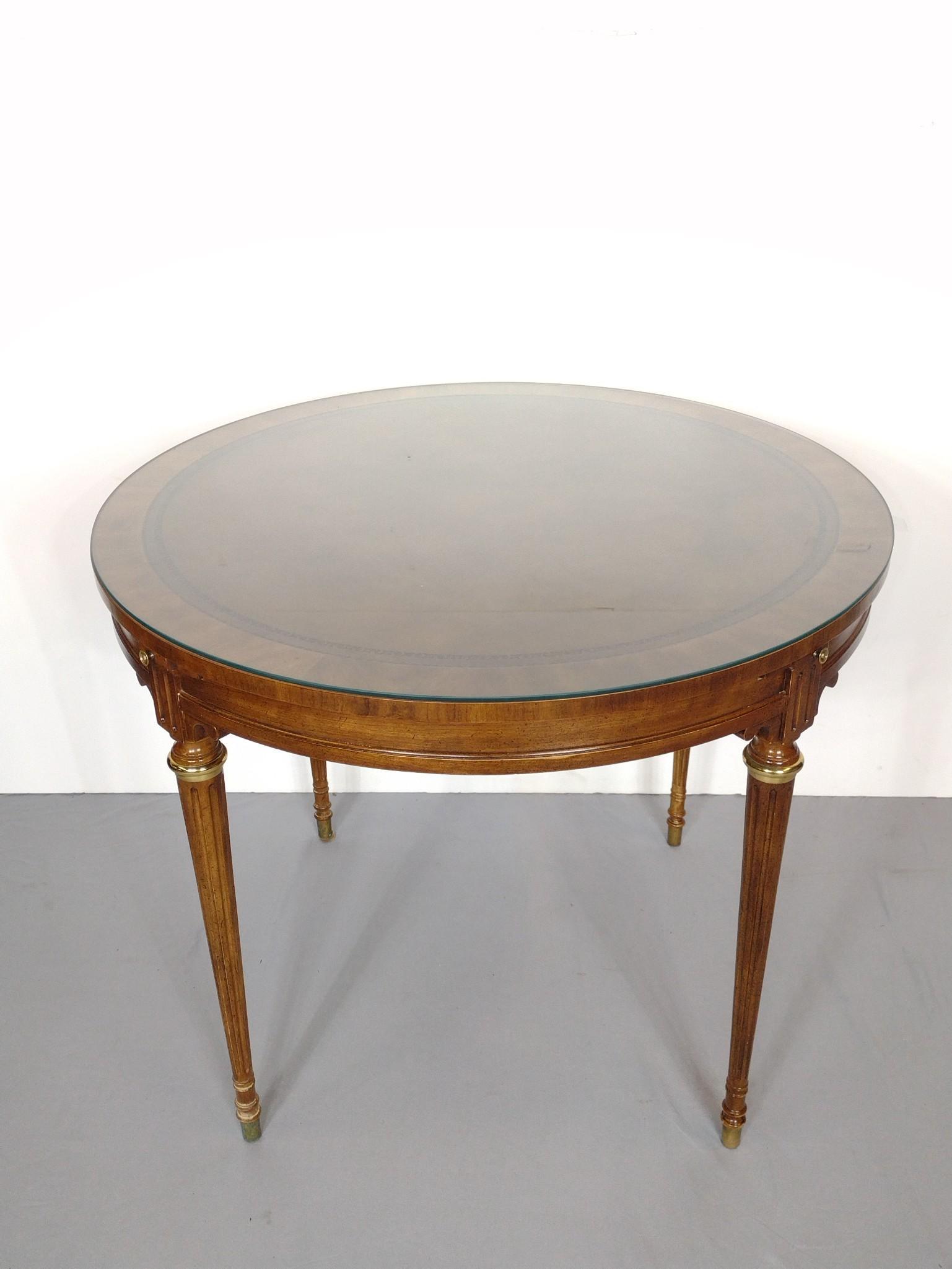 Drexel Heritage Leather Top Game Table (1 of 5)