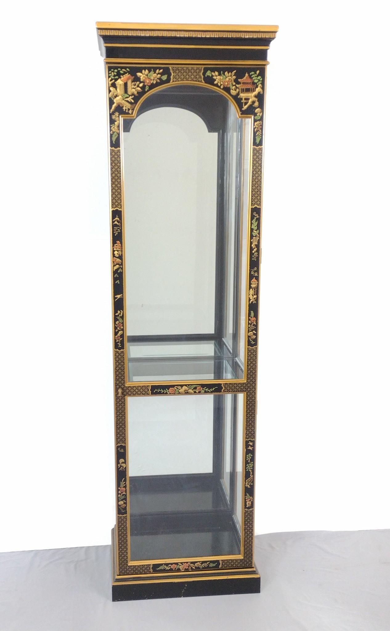 Drexel Heritage Asian Painted Curio Cabinet (1 of 5)
