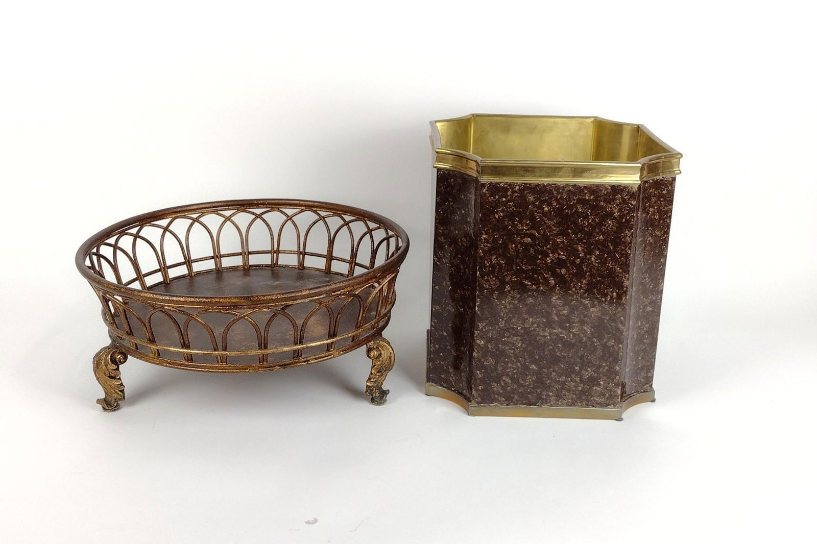 2 Pcs incl Waste Basket & Metal Stand (1 of 3)