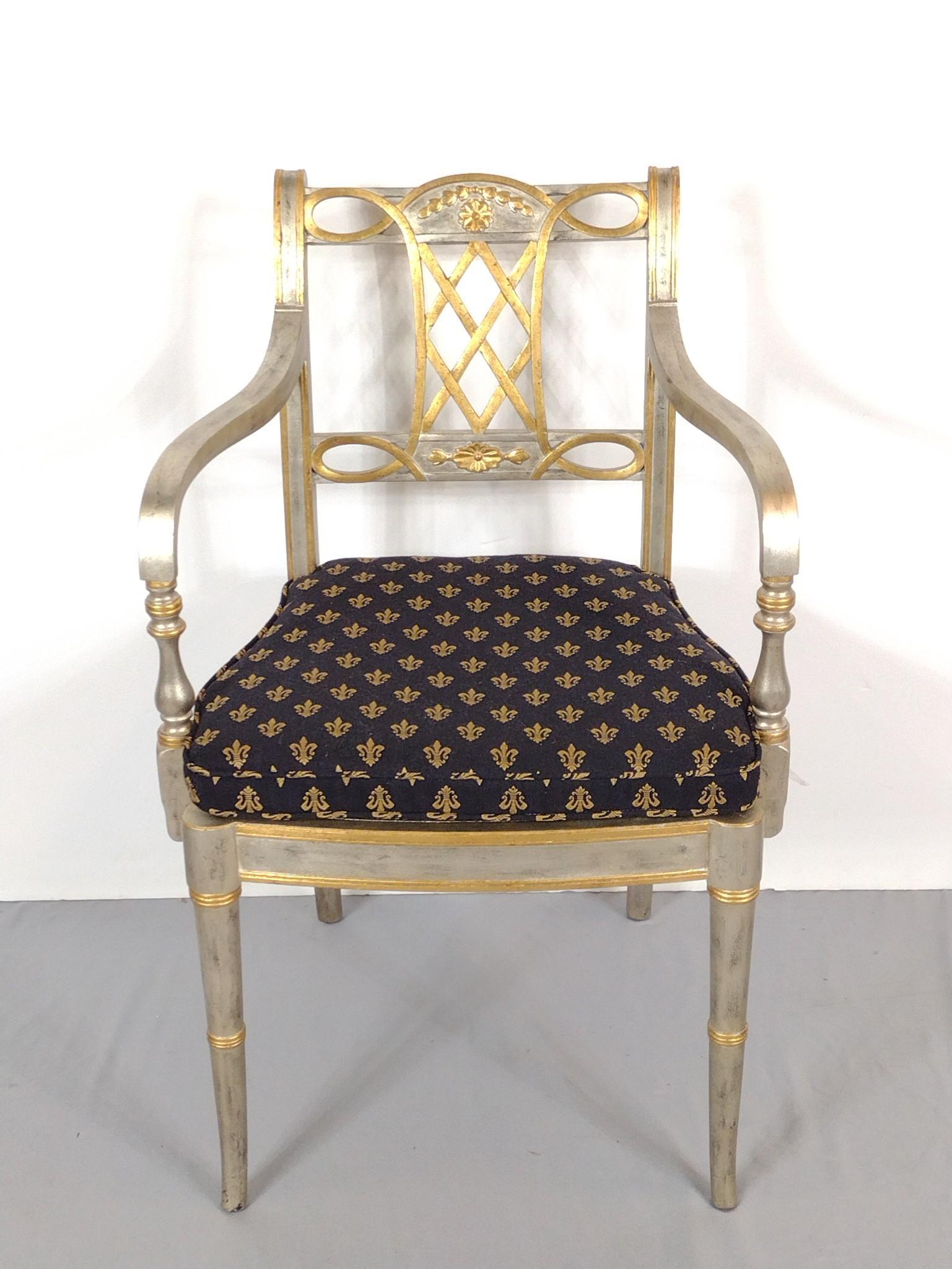 Silver/Gold Painted Side Chair (1 of 6)