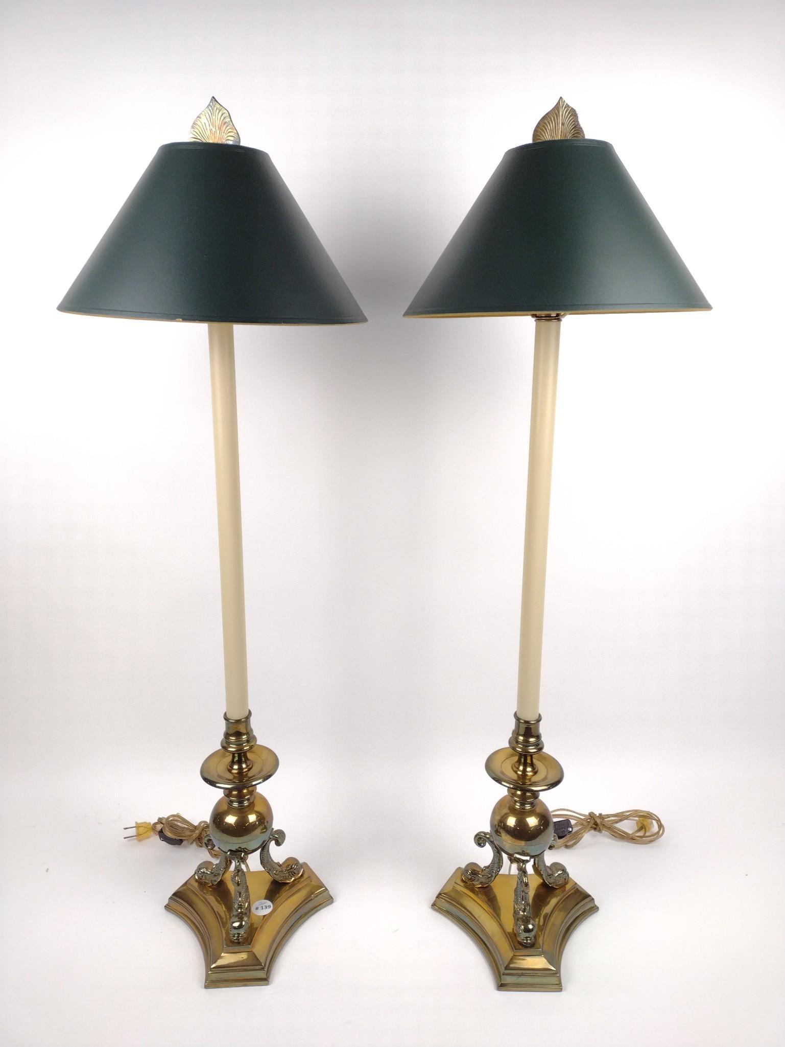 Pr Chapman Brass Candlestick Lamps (1 of 4)