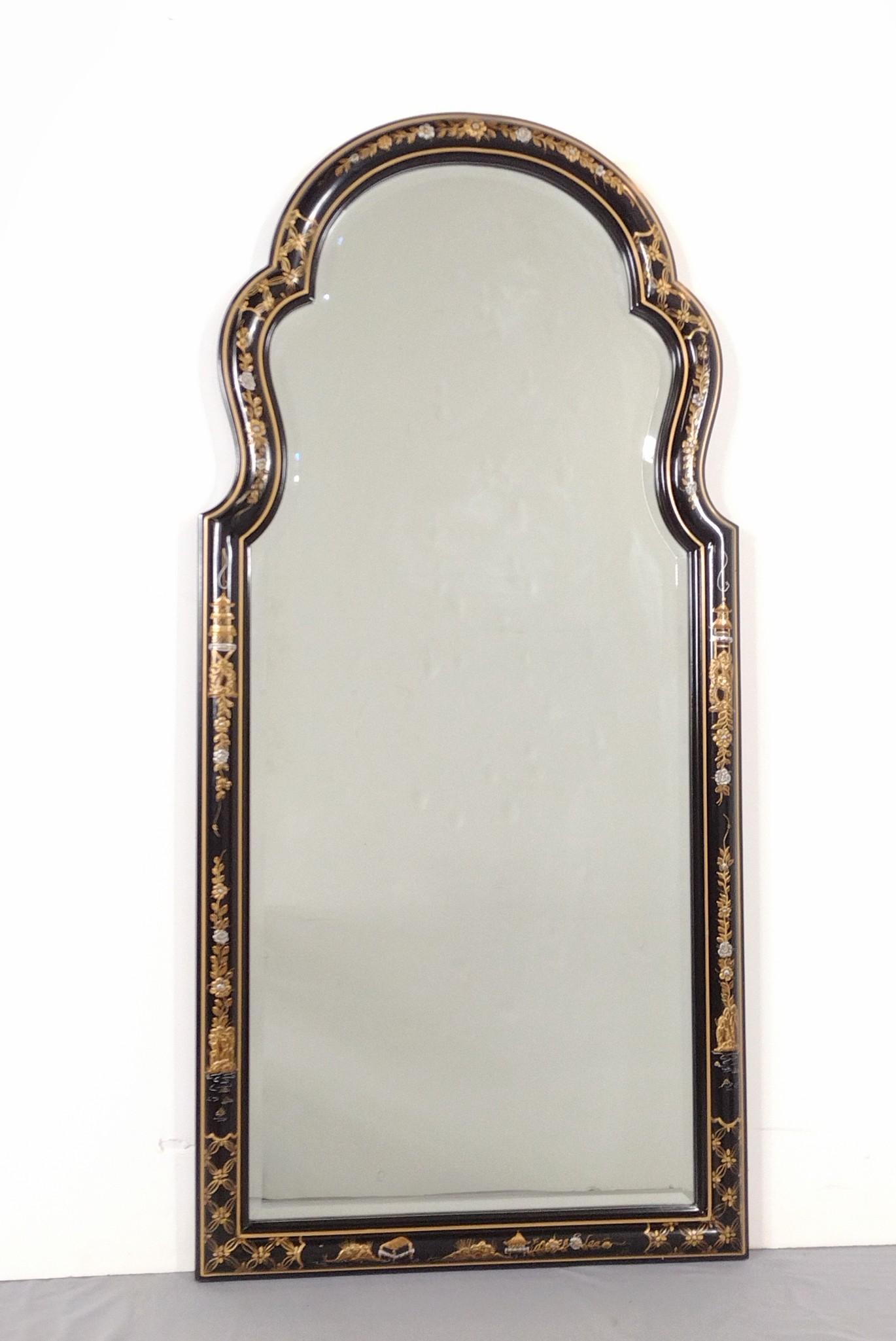 Henredon Asian Painted Wall Mirror (1 of 5)