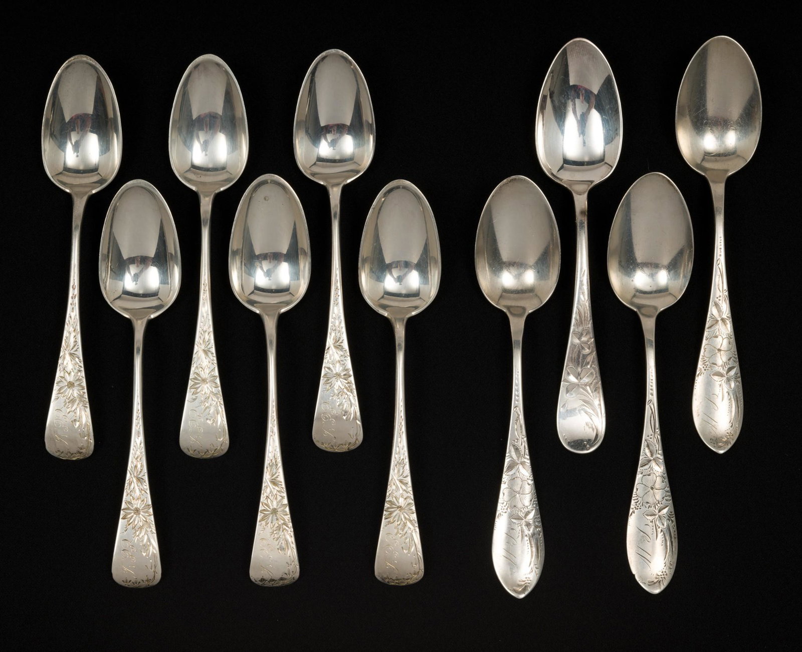 10 Pcs Sterling Spoons Incl Towle (1 of 7)