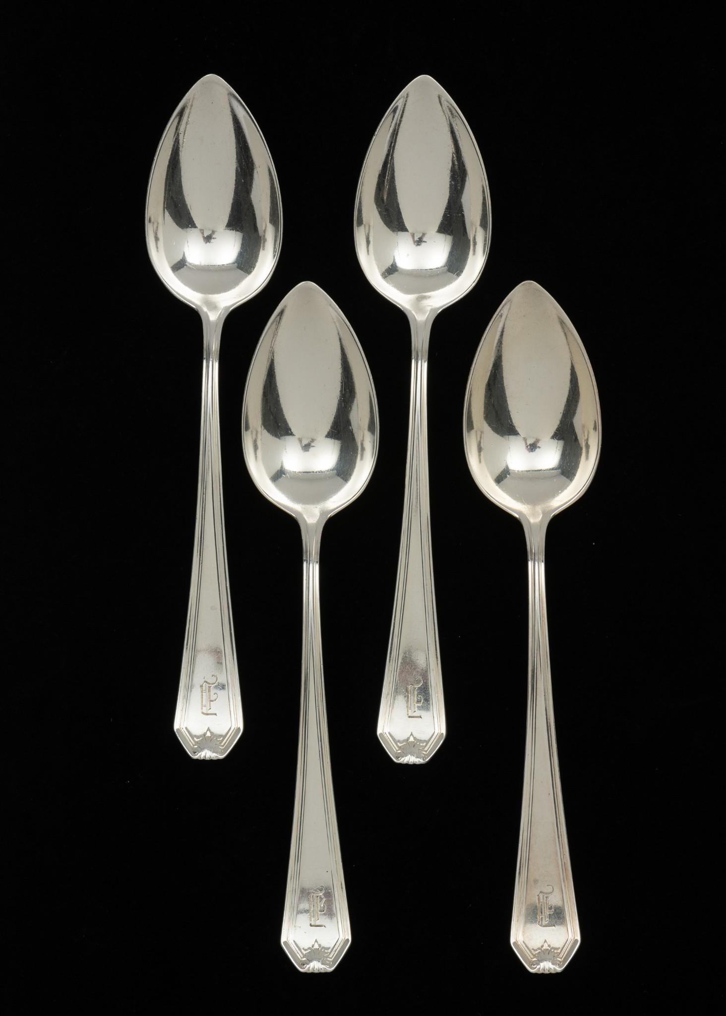 4 Whiting Sterling Monogrammed Spoons, Lady Baltimore (1 of 3)