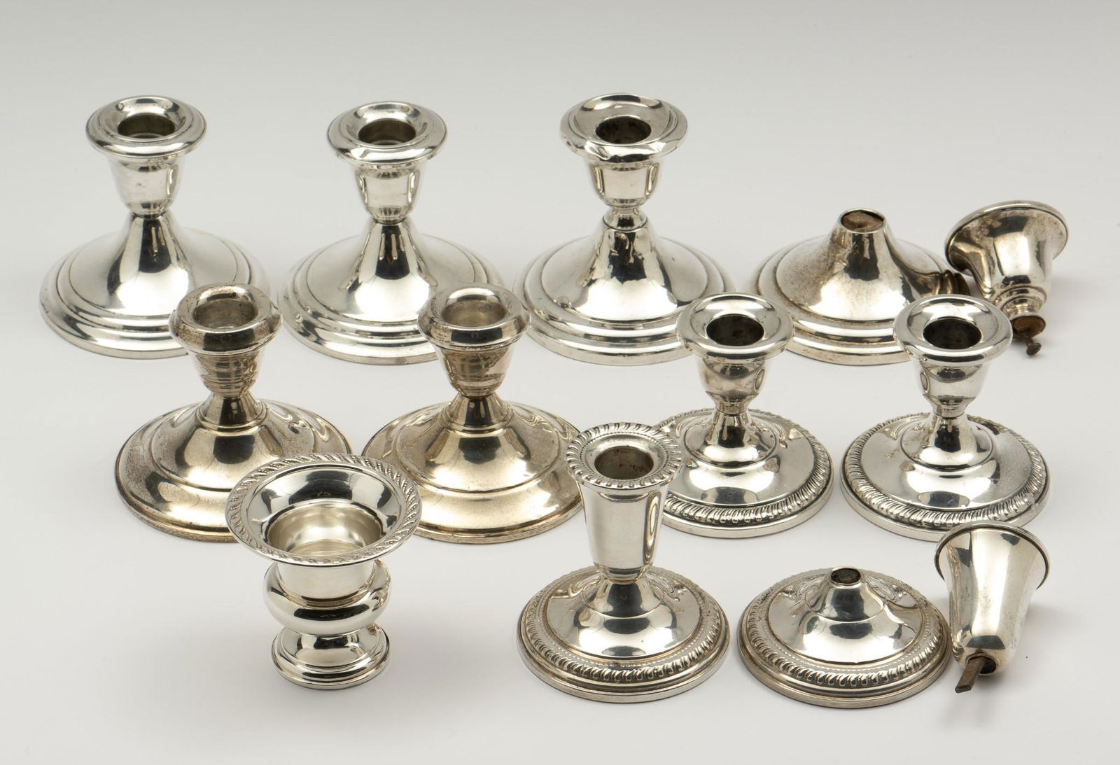 5 Prs Weighted Sterling Candle Holders (1 of 11)