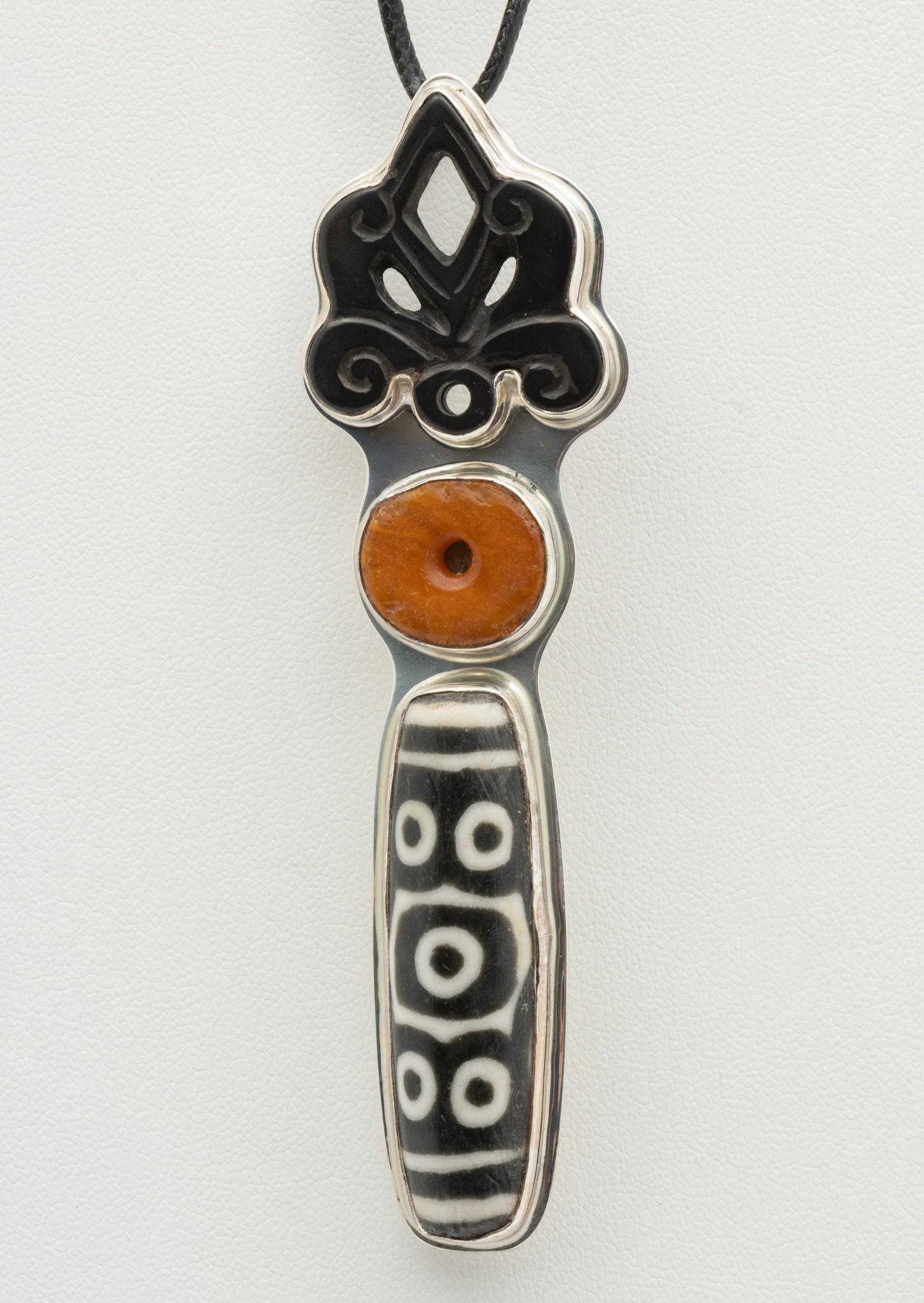 Gail Goldin Sterling Modern Myths Amulet Pendant Brooch (1 of 4)