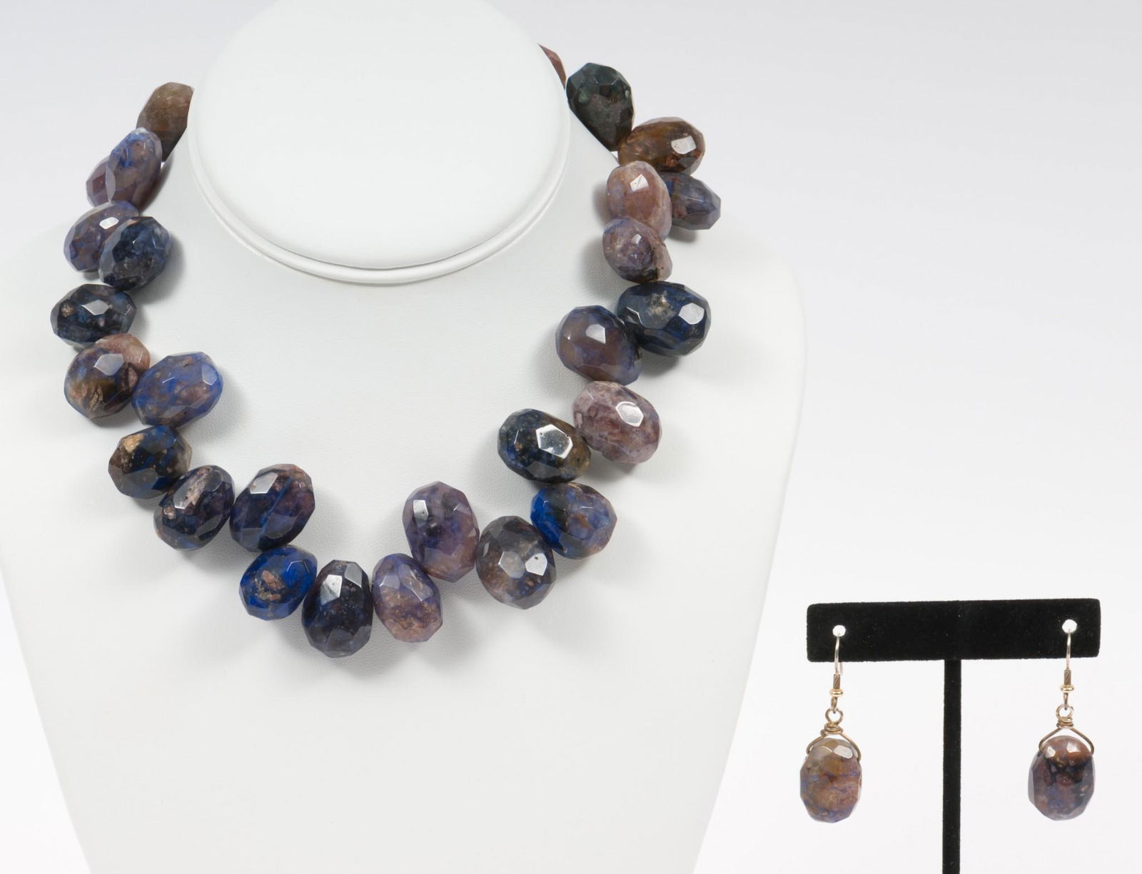 Sterling And Quartz Bead Necklace And Earrings (1 of 7)