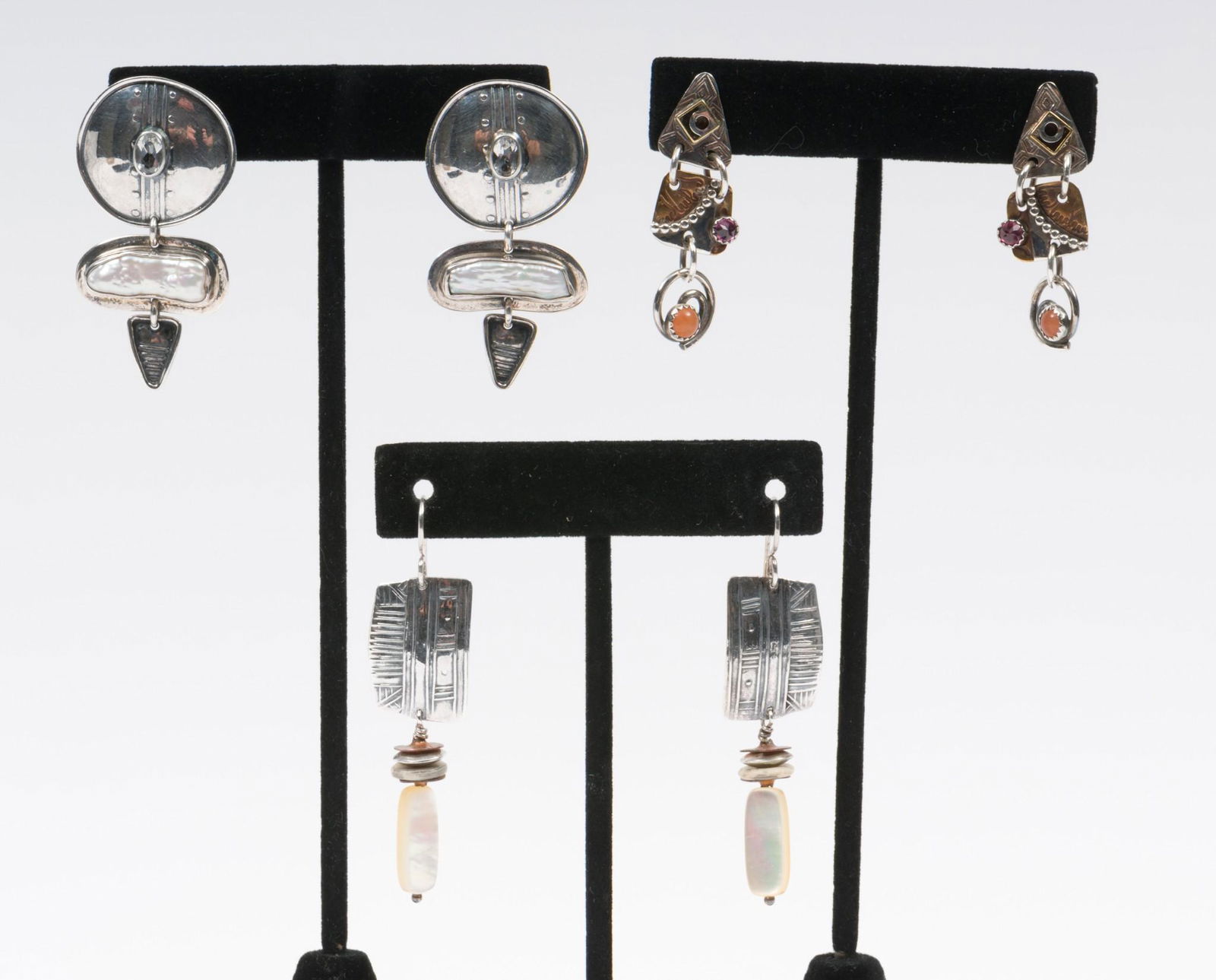 3 Pairs Of Sterling Earrings, Incl. Tabra (1 of 10)