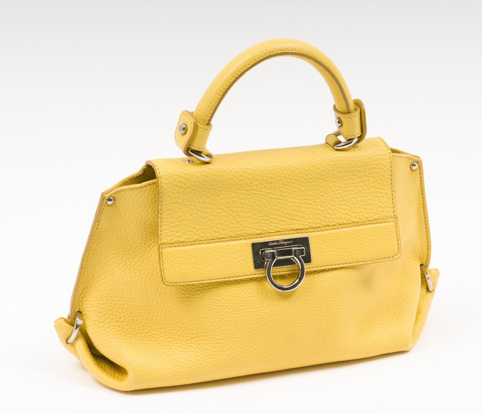 Ferragamo Yellow Leather Purse (1 of 4)