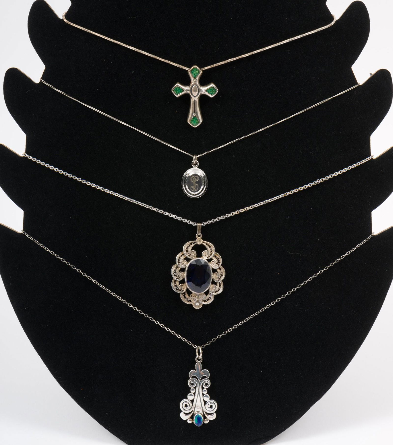 4 Sterling Pendant Necklaces Incl. Carolyn Pollack (1 of 7)