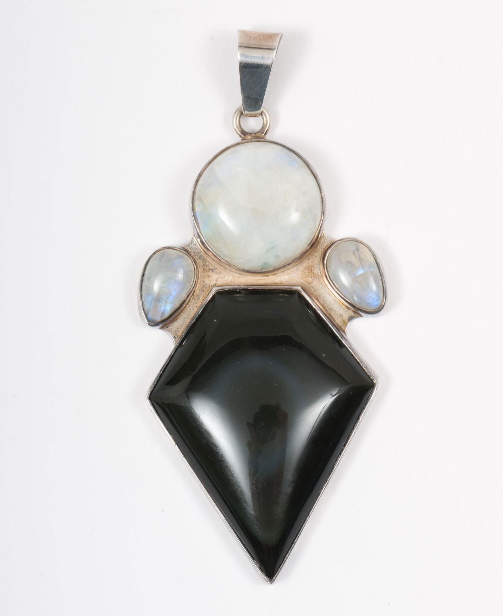 Sterling Moonstone And Onyx Pendant (1 of 2)