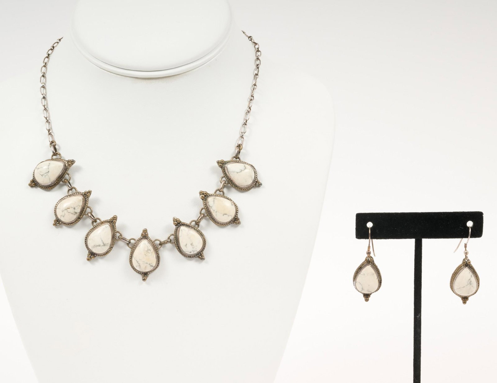 Sterling And Jasper Necklace And Earrings (1 of 6)