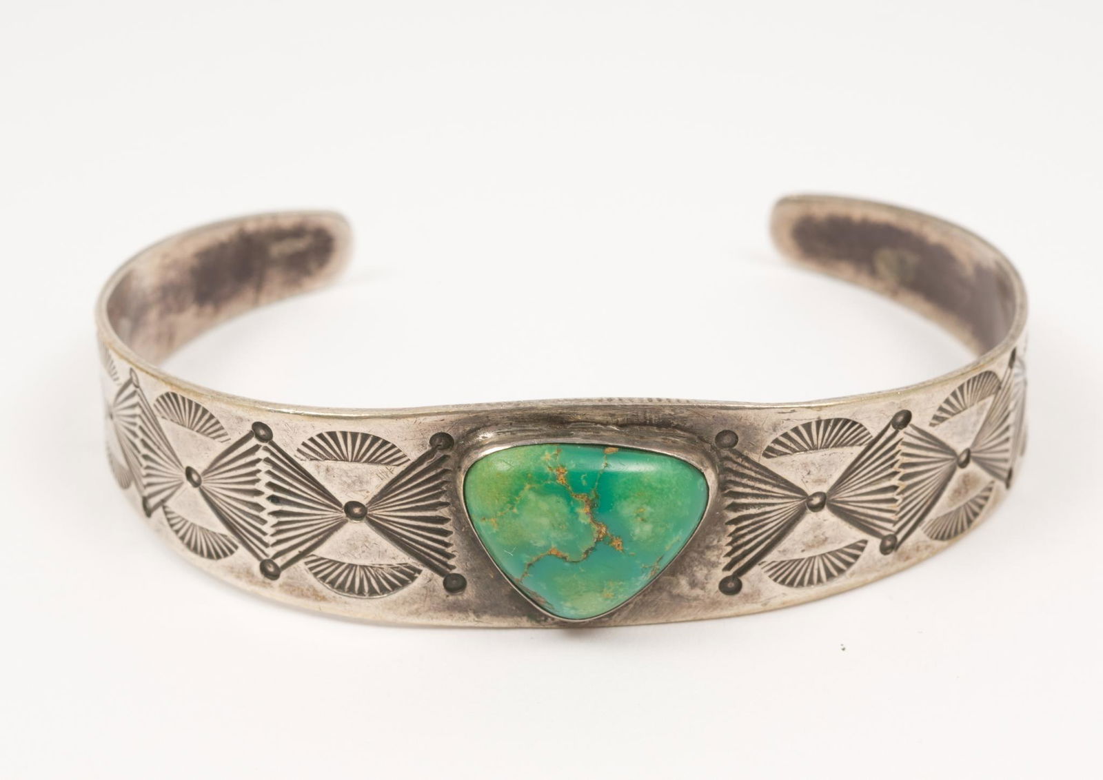 Navajo Sterling And Turquoise Cuff Bracelet (1 of 2)