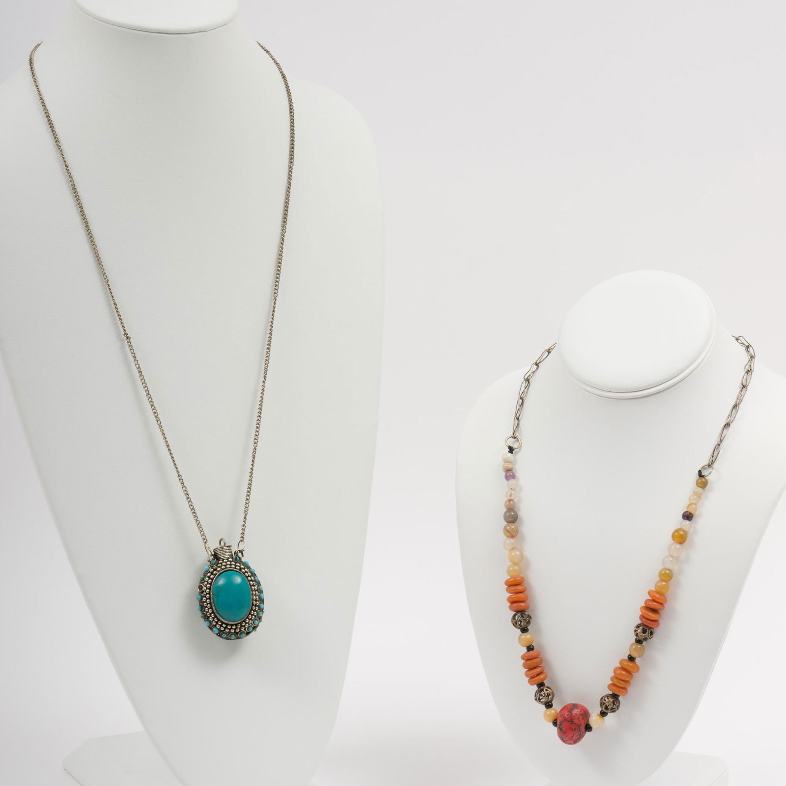 2 Middle Eastern Hardstone Necklaces (1 of 7)