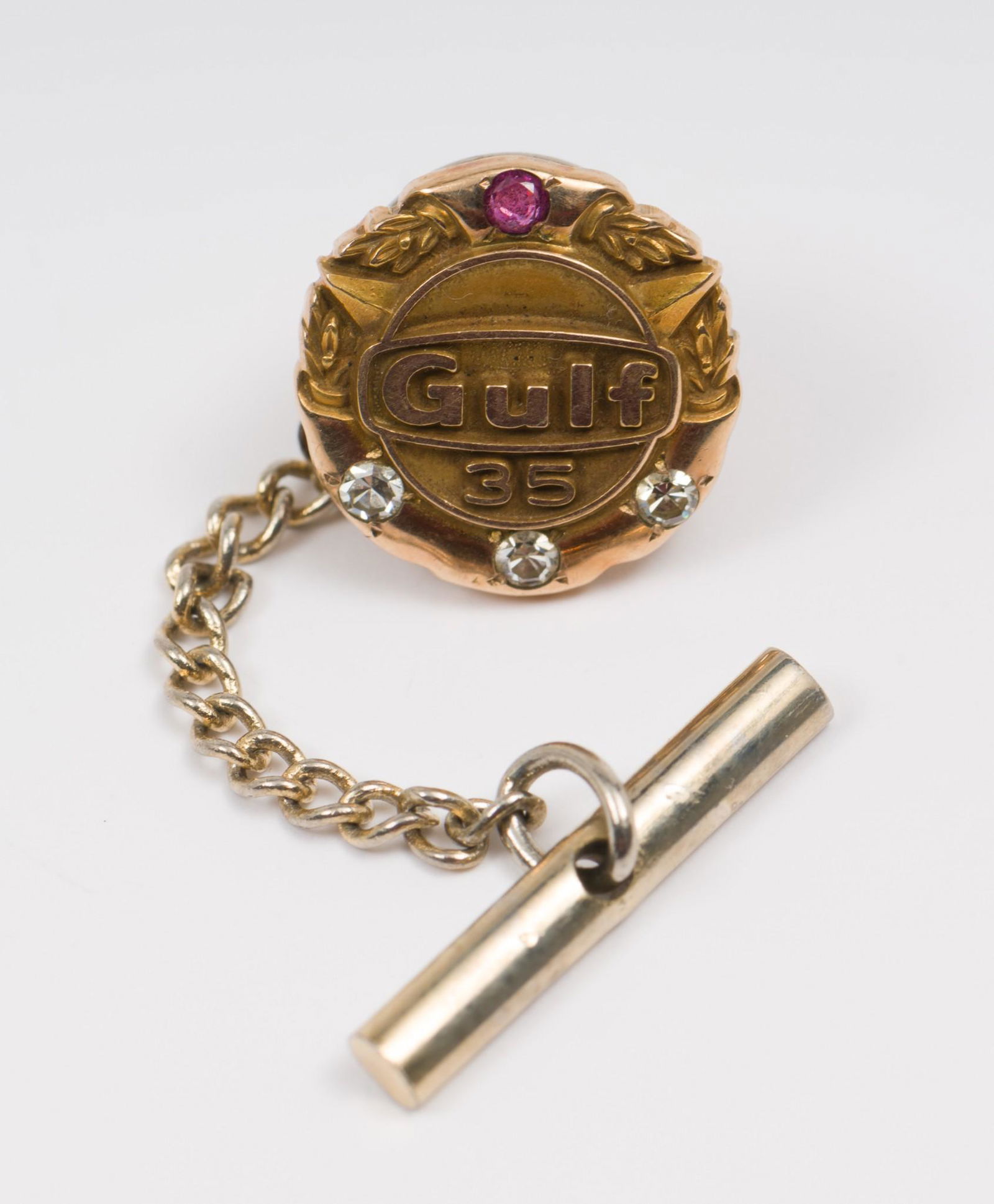 10k And Gemstone Gulf Tack Pin (1 of 2)