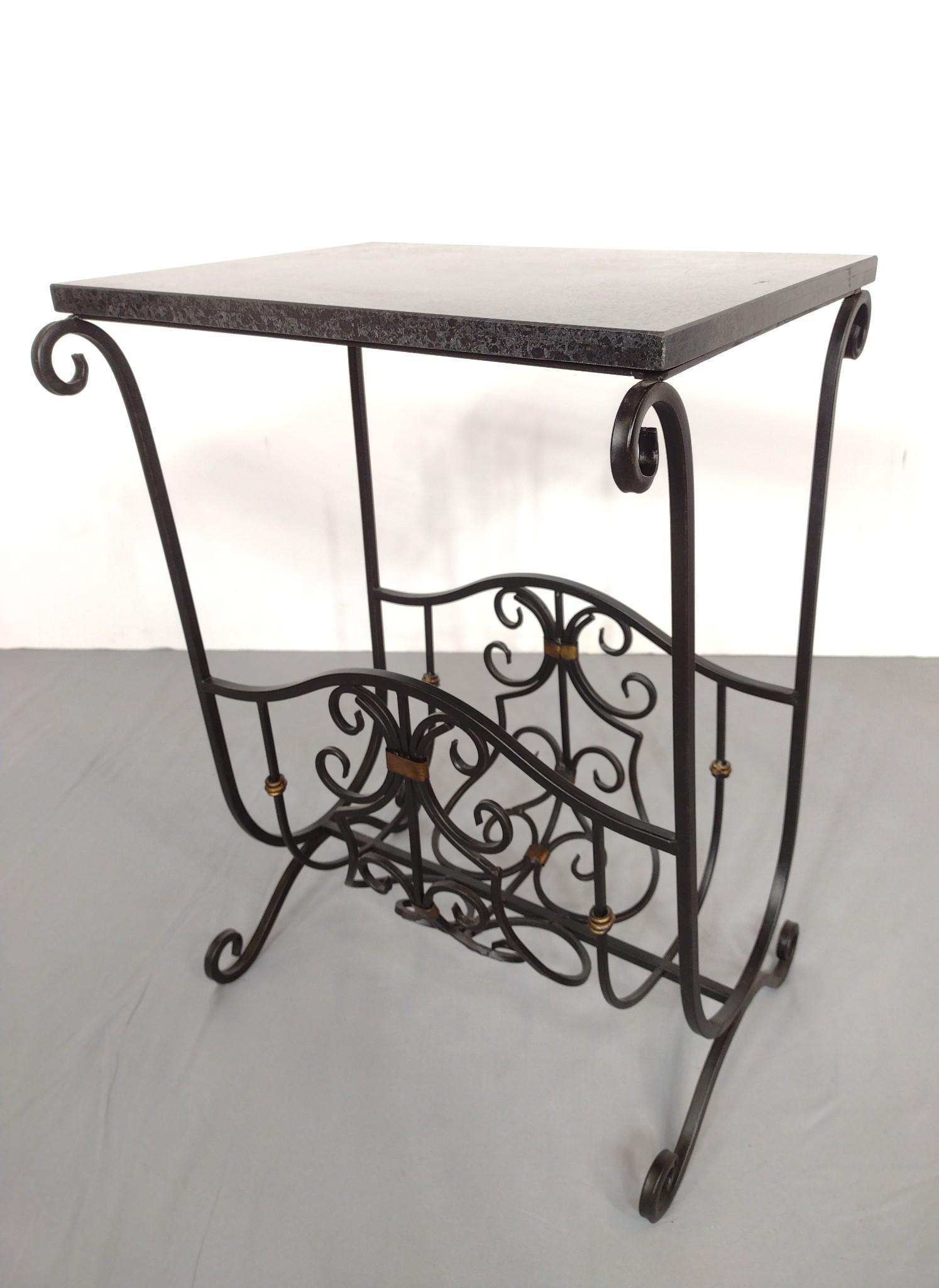 Granite Top Side Table (1 of 4)