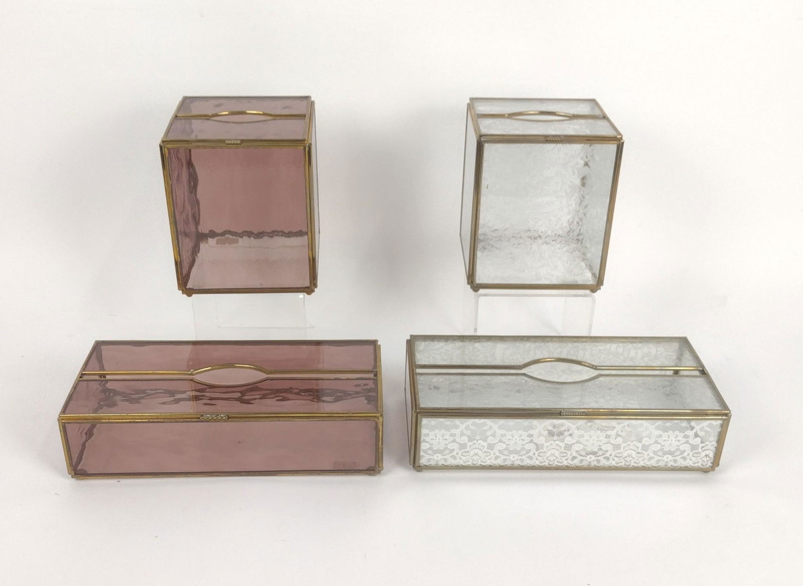 4 Glass Tissue Box Covers (1 of 6)