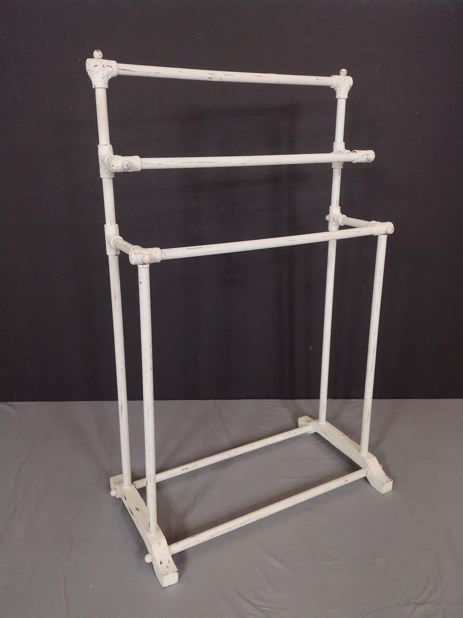 White Painted Metal Quilt Rack (1 of 5)