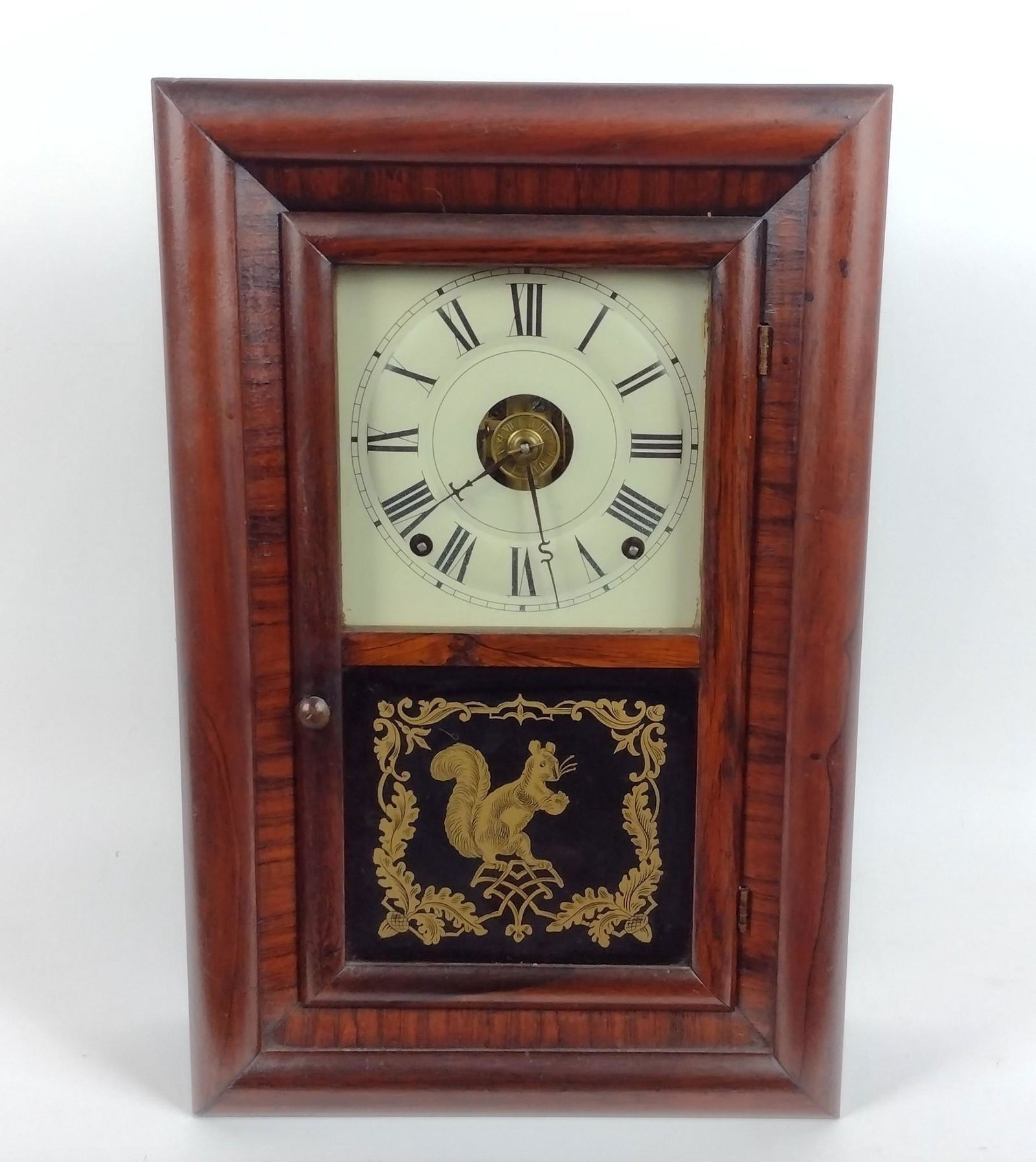 Seth Thomas Clock: Working. 10-3/4" wide X 3-3/4" deep X 16-1/2" high. MEG IMPORTANT: Before bidding, please read the terms and conditions. When you registered for the auction you agreed to these terms and will be requi