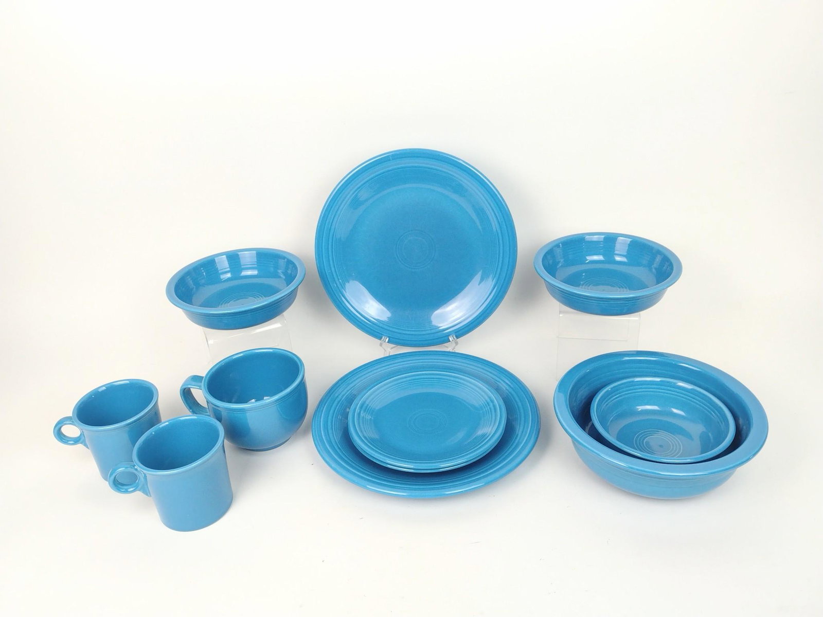 11 Pcs Blue Fiestaware (1 of 3)