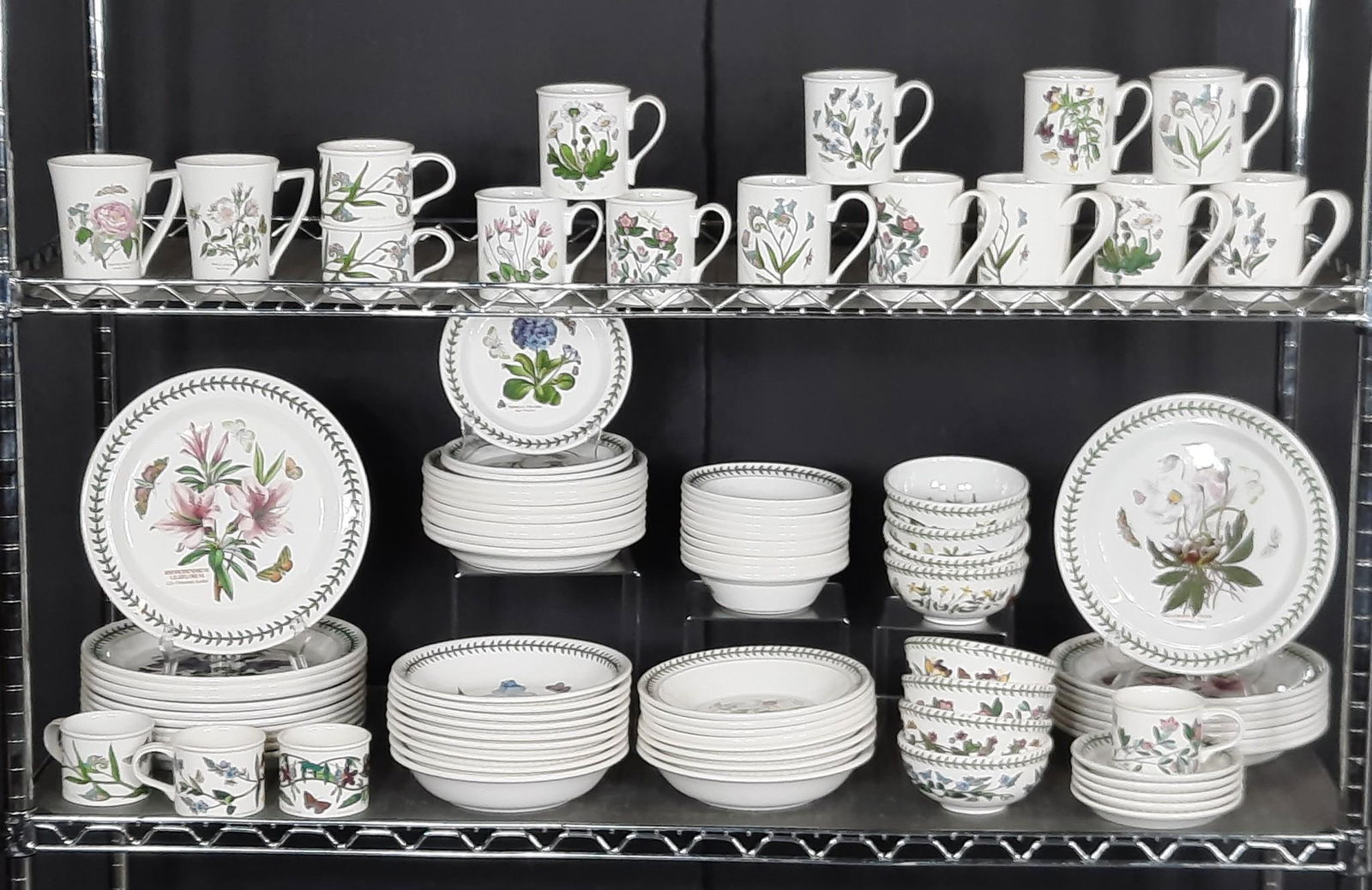 90 Pcs Portmeirion "Botanic Garden" Dinnerware (1 of 3)
