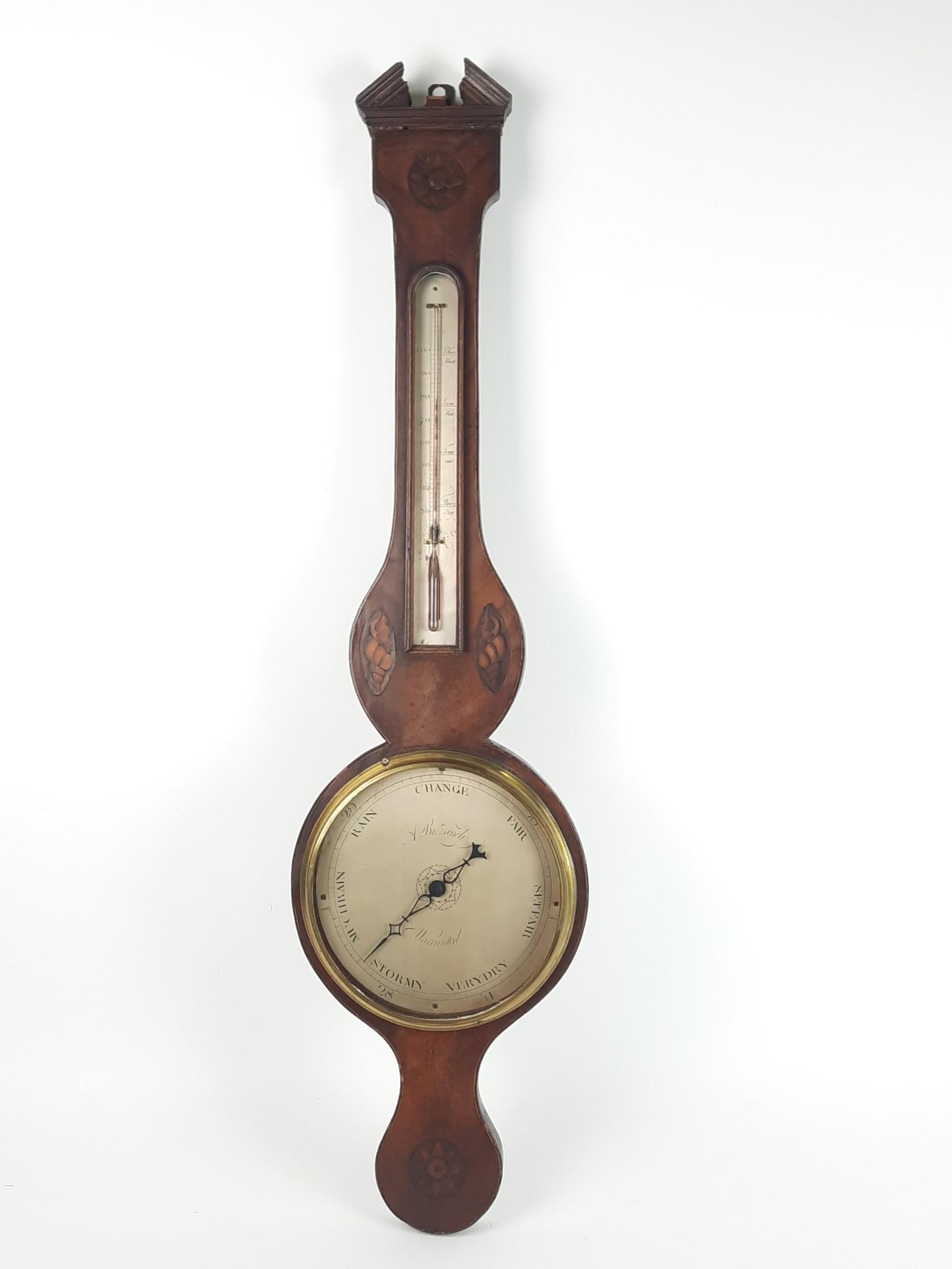 Vintage Mahoney Inlaid Banjo Barometer (1 of 6)