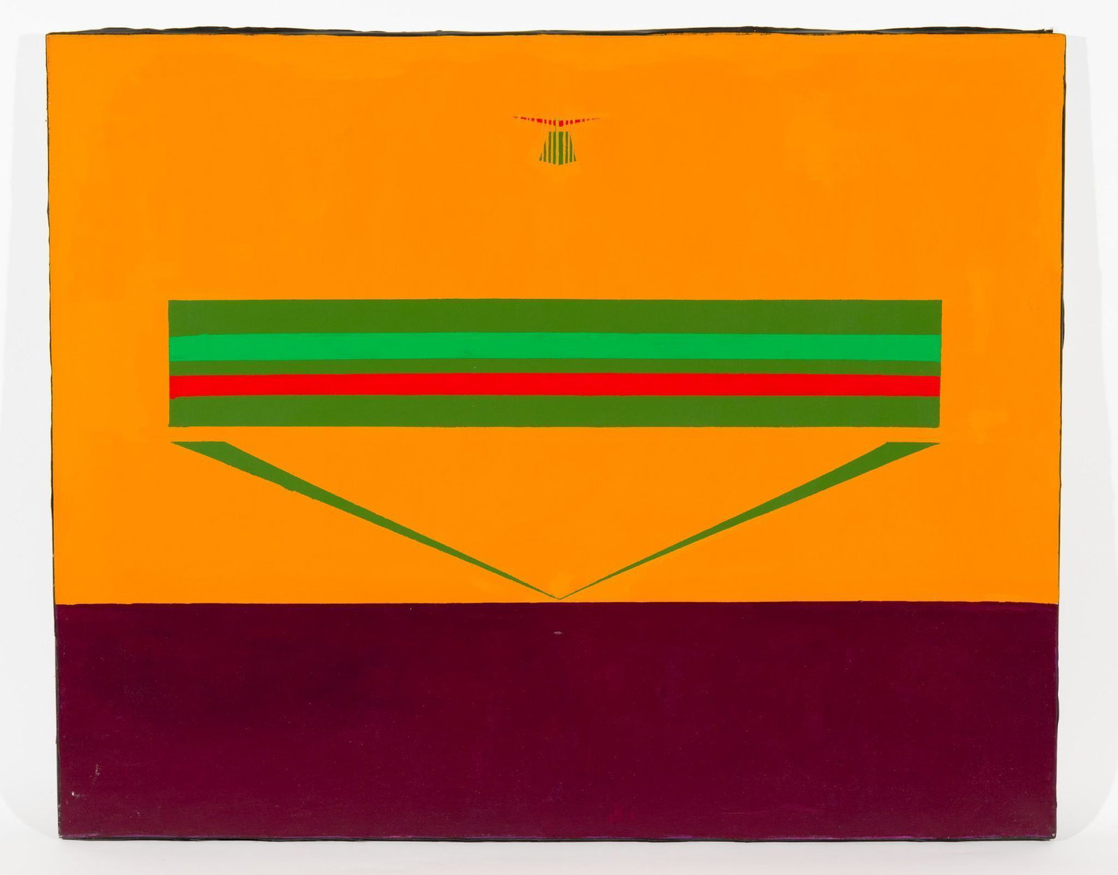 Airport, 1969: DESCRIPTION: "Airport", 1969. Revington Arthur (American, 1908-1986). Acrylic on canvas. Unsigned. Exhibited: Hemingway Galleries, 1970. Published: Bridgeport Post. MEASUREMENTS: 40" high x 50" wide. 