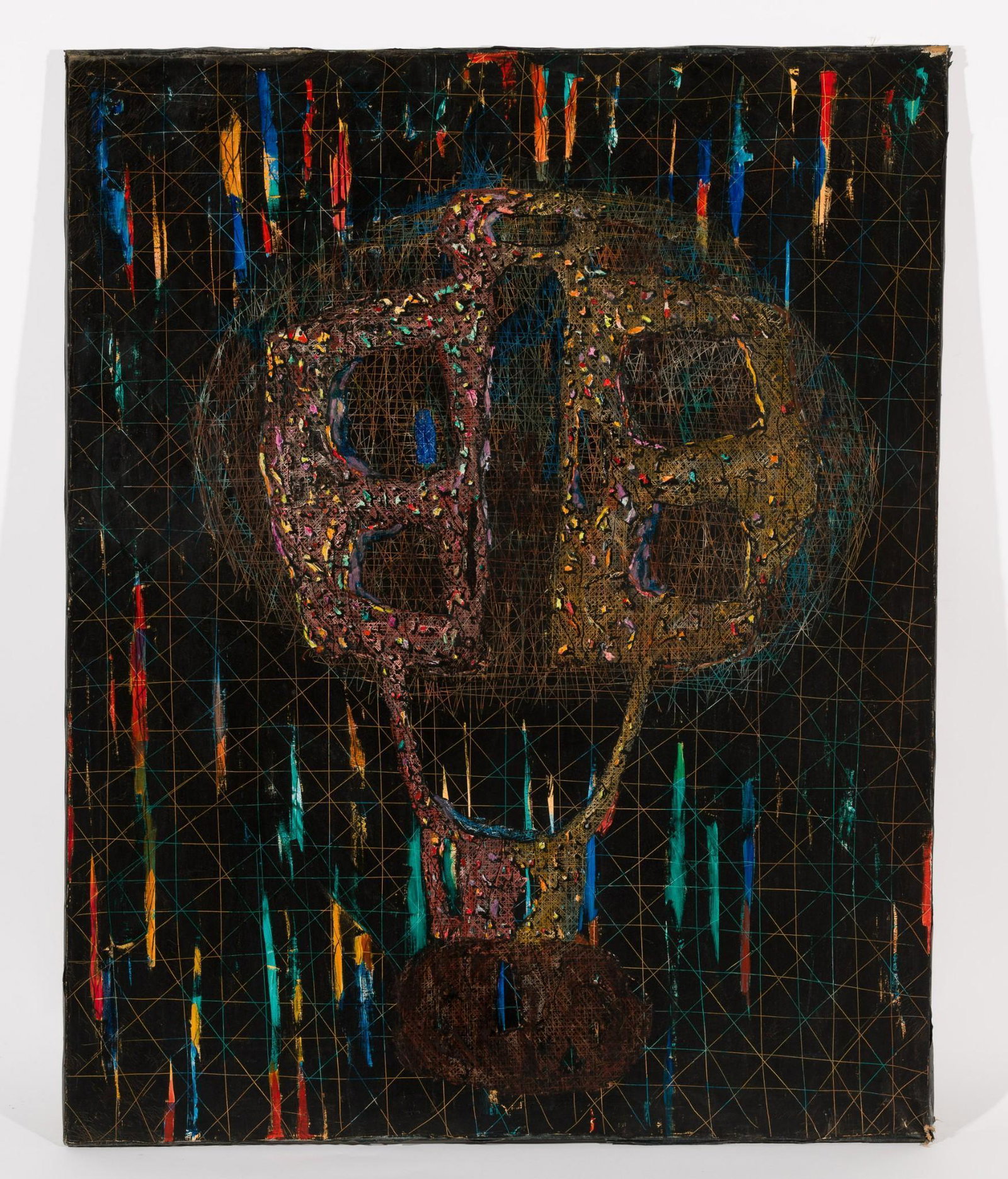 Monument, 1963: DESCRIPTION: "Monument", 1963. Revington Arthur (American, 1908-1986). Oil on canvas. Unsigned. Exhibited: The Society of Fine Arts, Contemporary Exhibition, 1963; Silvermine Guild. MEASUREMENTS: 50" 