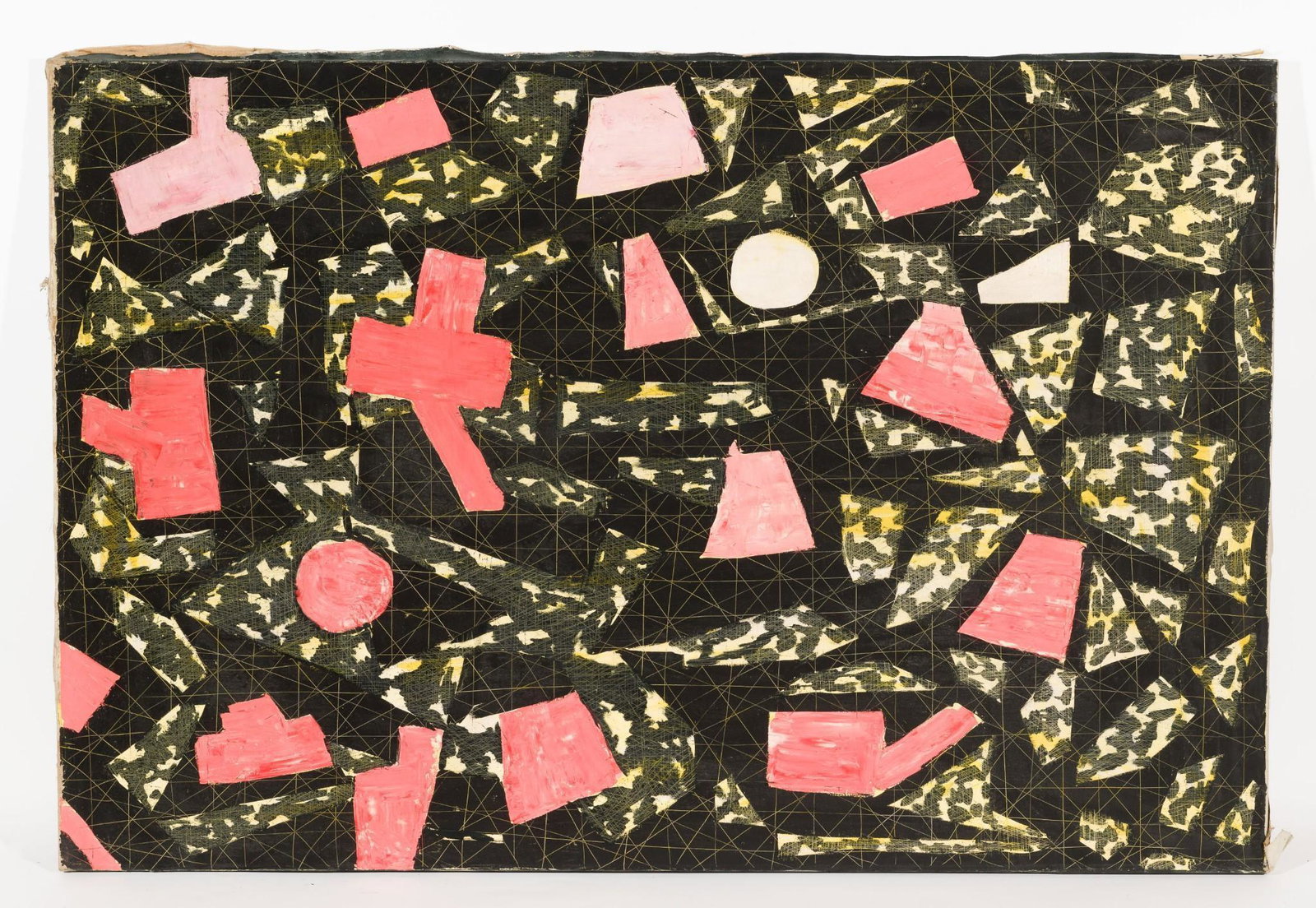 Broken Key: DESCRIPTION: "Broken Key". Revington Arthur (American, 1908-1986). Oil on canvas. Unsigned. MEASUREMENTS: 40" high x 60" wide. CONDITION: Unframed. Scattered losses around edges. MEG Revington Arthur 