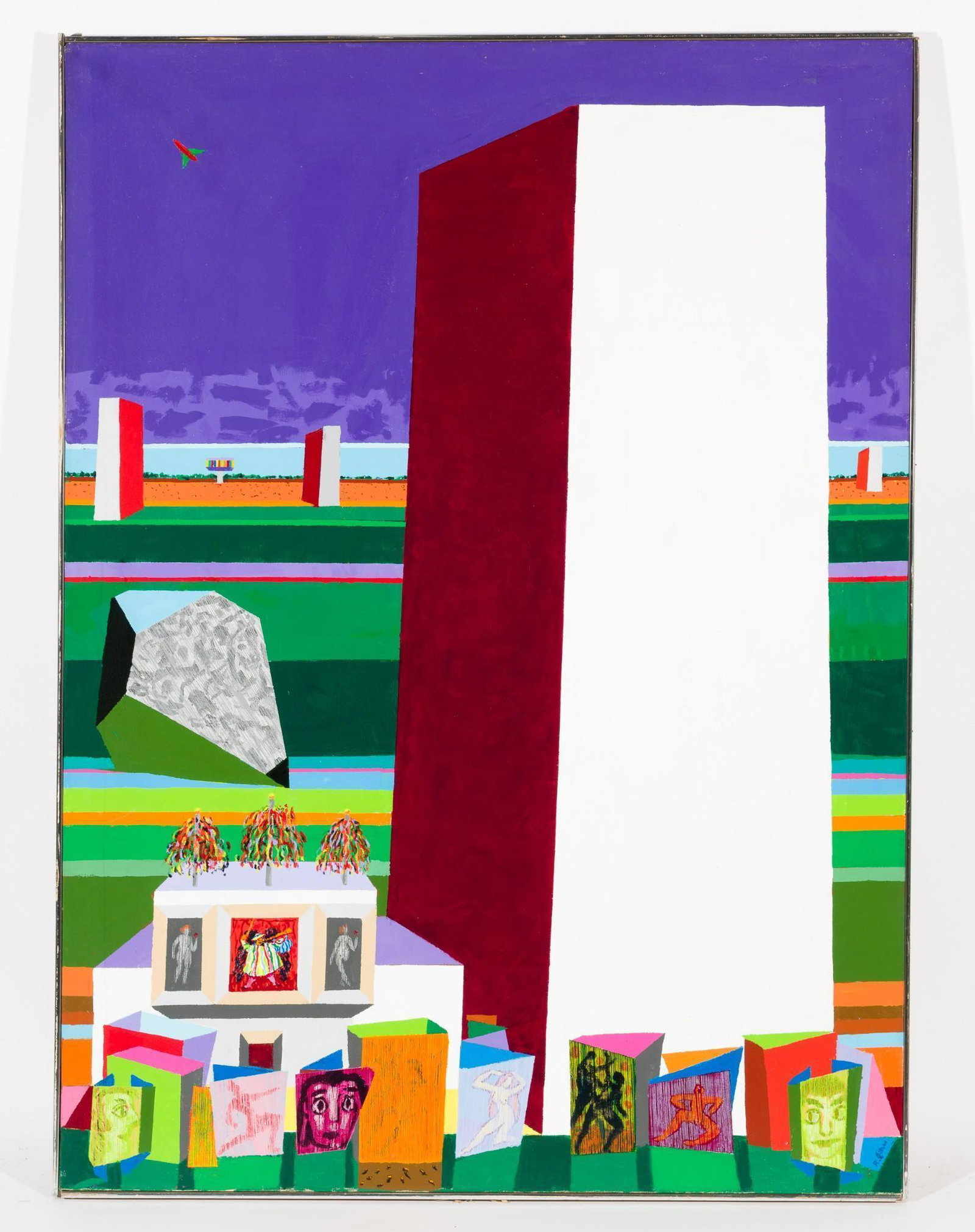 Gabriel, 1976: DESCRIPTION: "Gabriel", 1976. Revington Arthur (American, 1908-1986). 1976. Acrylic on canvas. Signed lower right. Exhibited: Connecticut Artists Annual; Slater Memorial Museum. MEASUREMENTS: 60" high