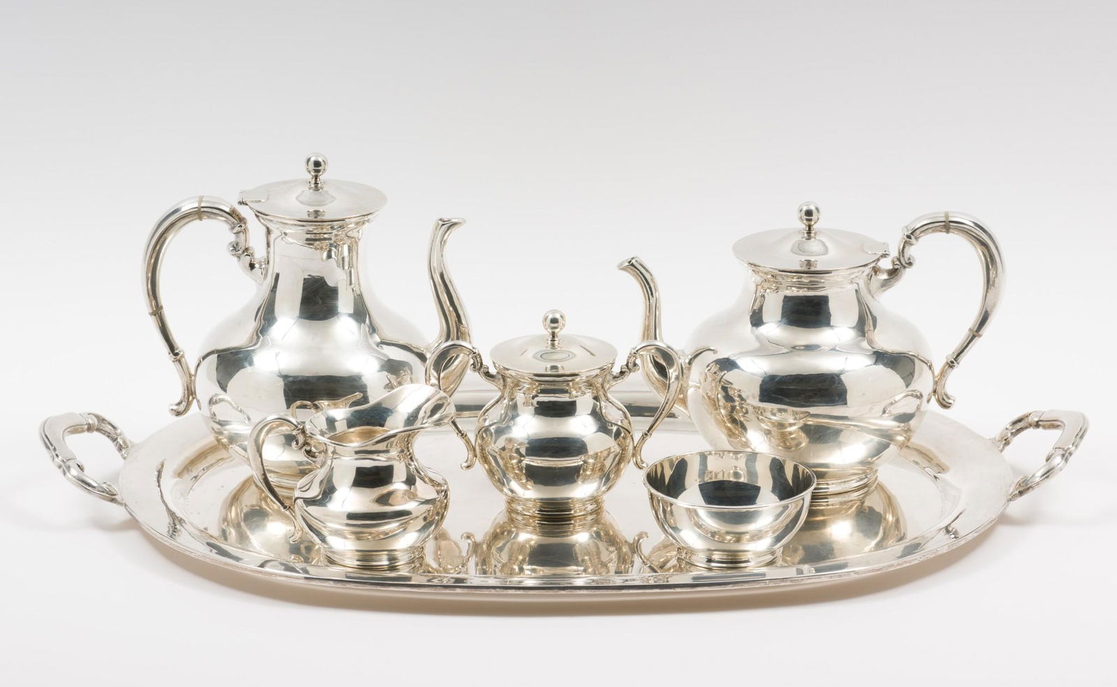 6 Pc Mexican Sterling Coffee and Tea Set (1 of 20)