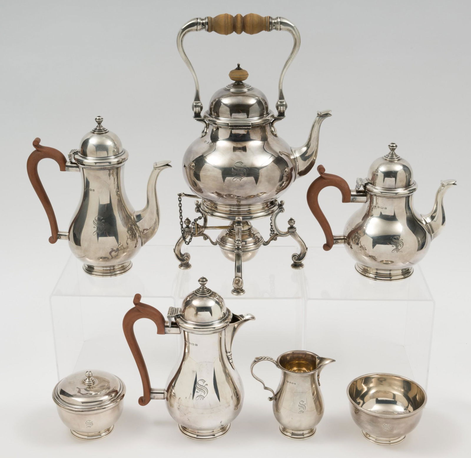 8 Pc. Adie Bros Ltd Georgian Style Sterling Coffee and Tea Set (1 of 20)