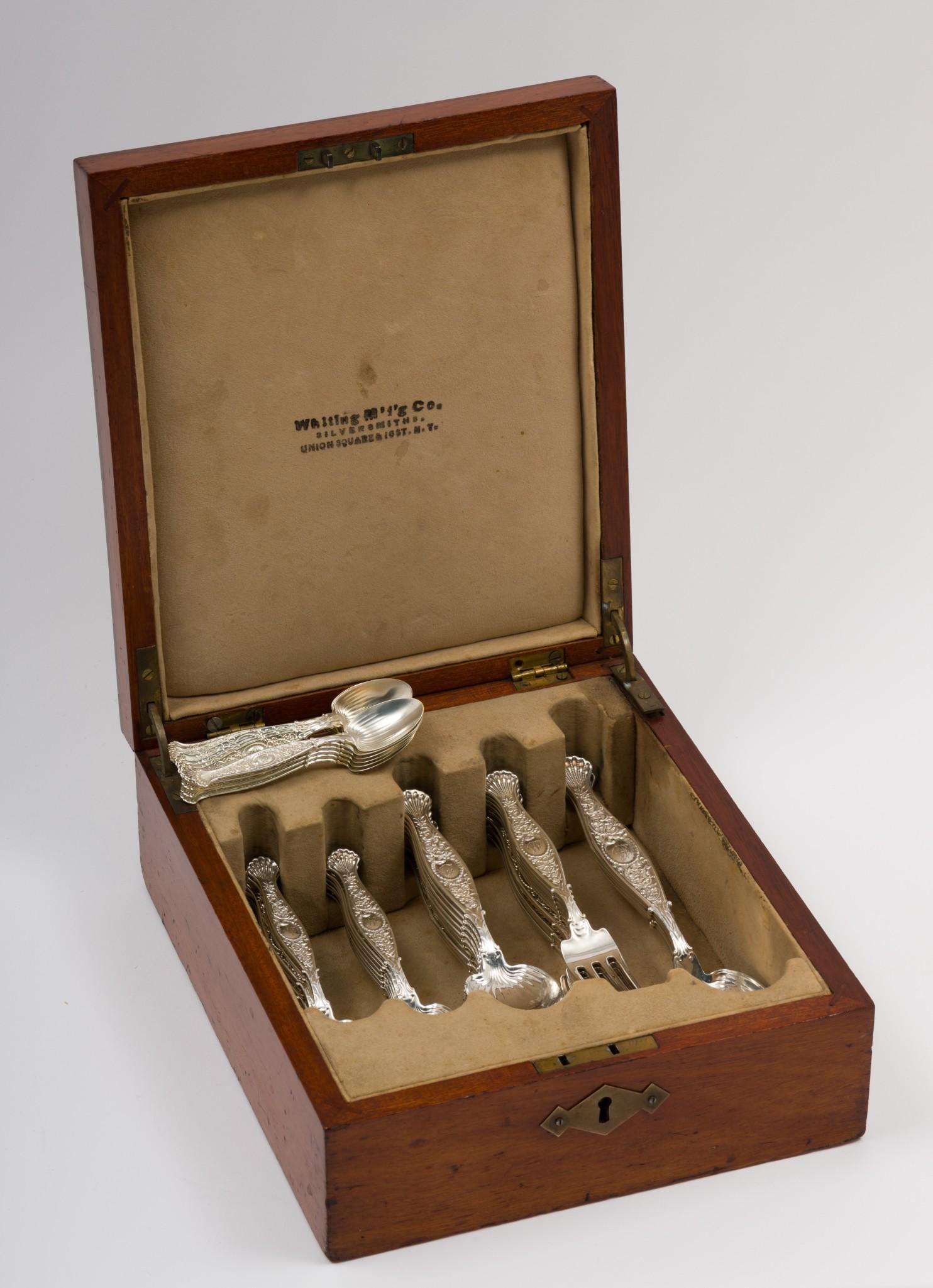 59 Pcs Whiting Hyperion Sterling Flatware In Case (1 of 9)