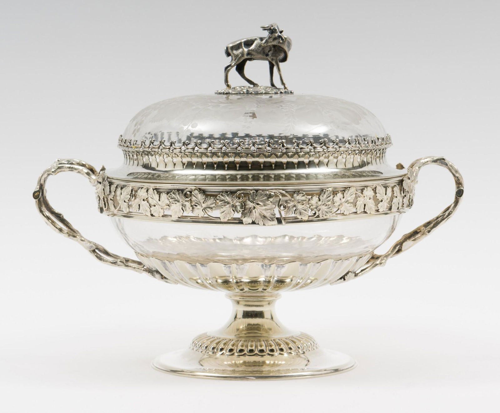 Engllish Silverplate Lidded Compote With Glass Insert (1 of 7)
