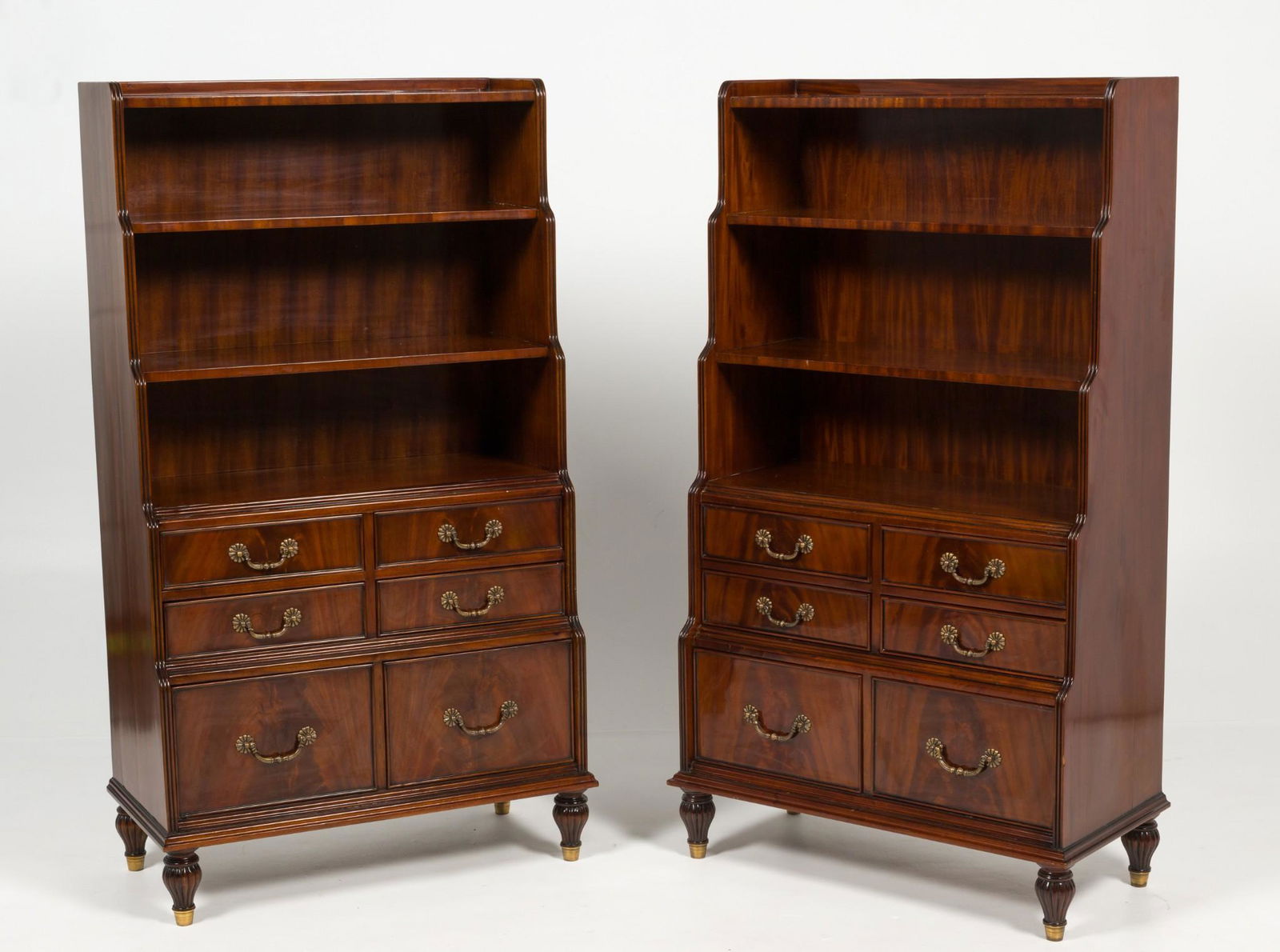 Pair Edwardian Revival Matching Bookcases (1 of 17)