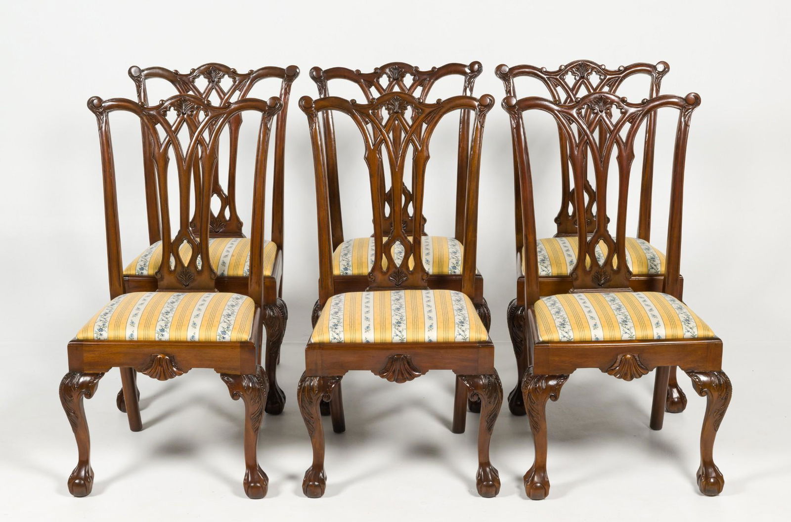 8 Chippendale Dining Chairs (1 of 19)