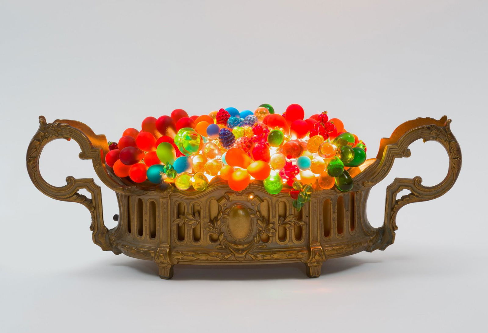 Czech Glass Fruit Bowl Lamp (1 of 8)