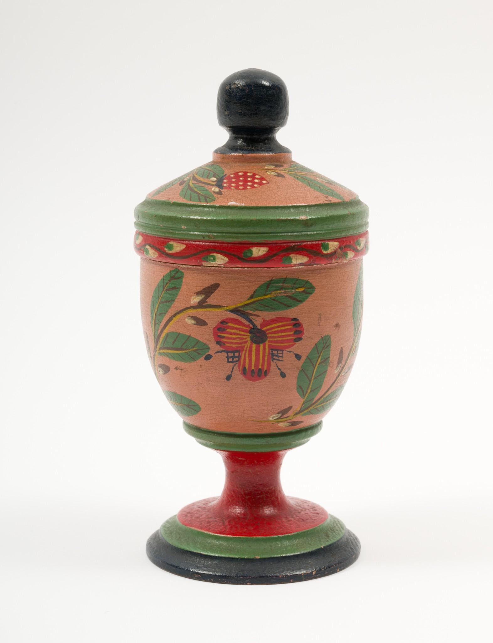 Covered Lehnware Footed Saffron Cup (1 of 7)