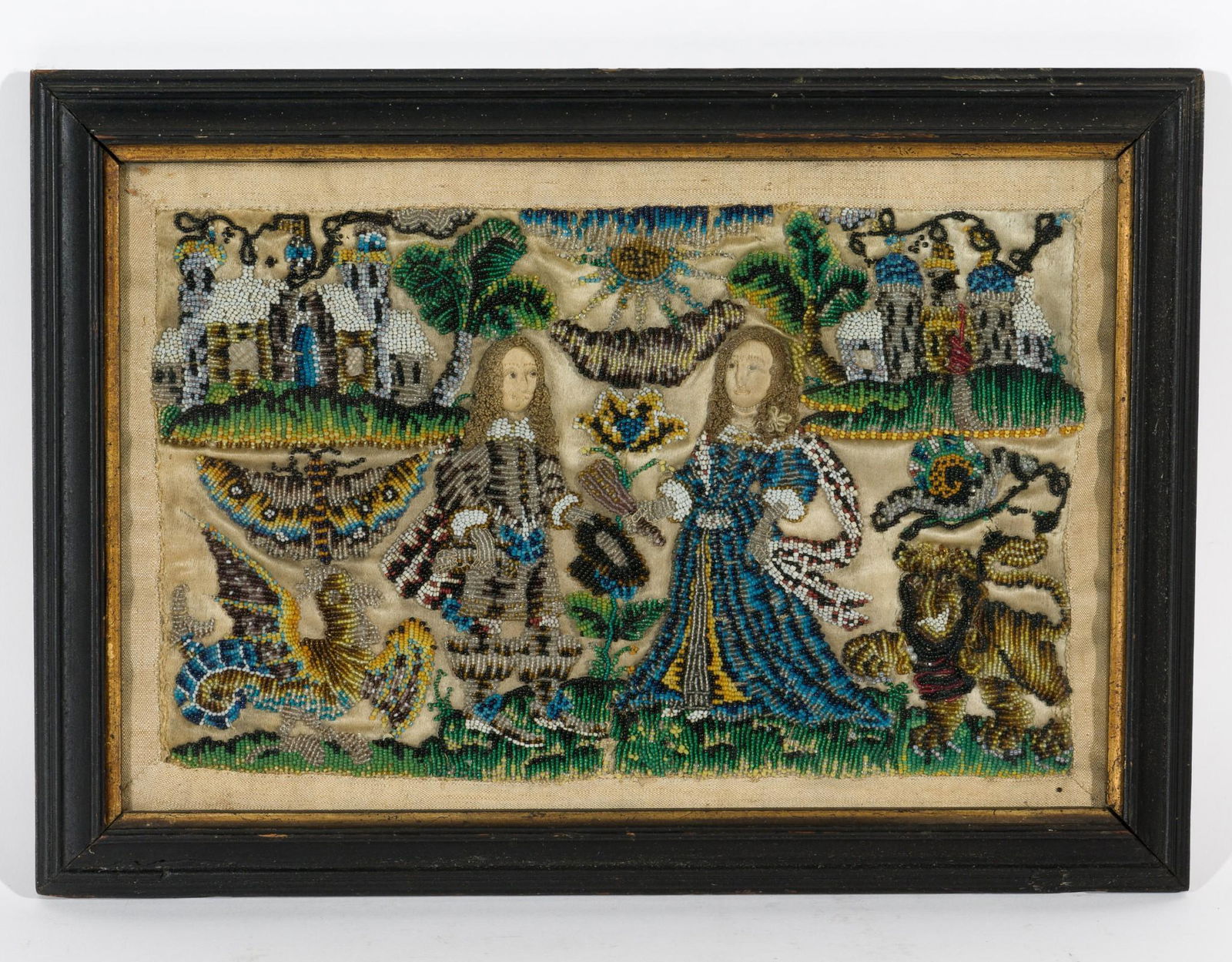 Charles II Beadwork Panel (1 of 4)