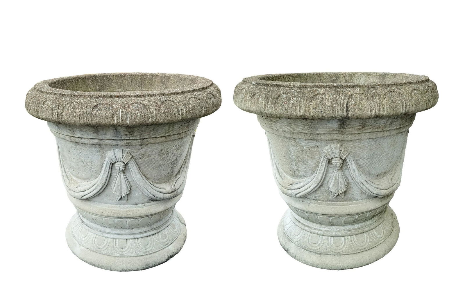 2 Monumental Cement Garden Planters (1 of 11)