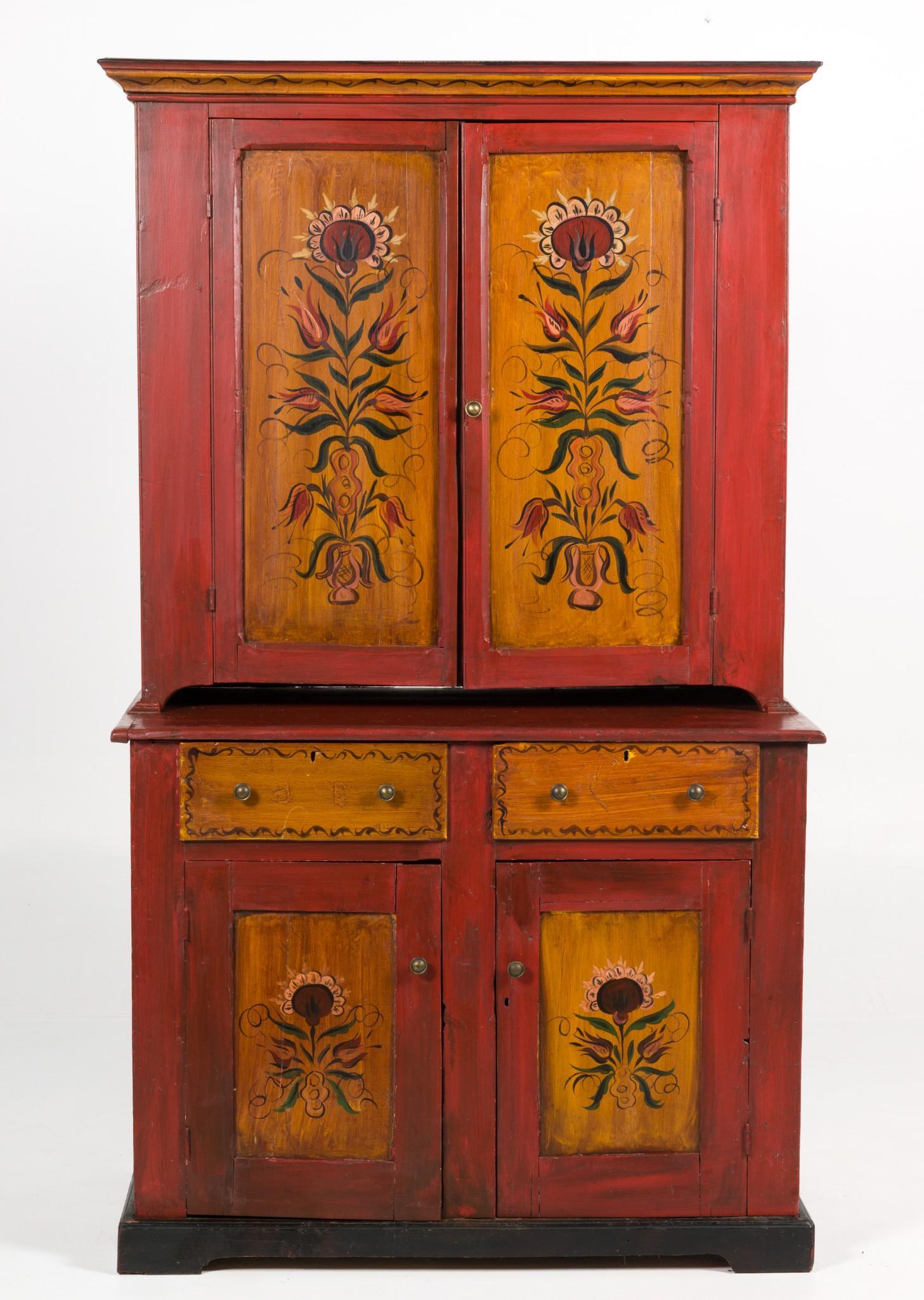 Clyde Stacks Painted Double Door Dutch Cupboard (1 of 10)